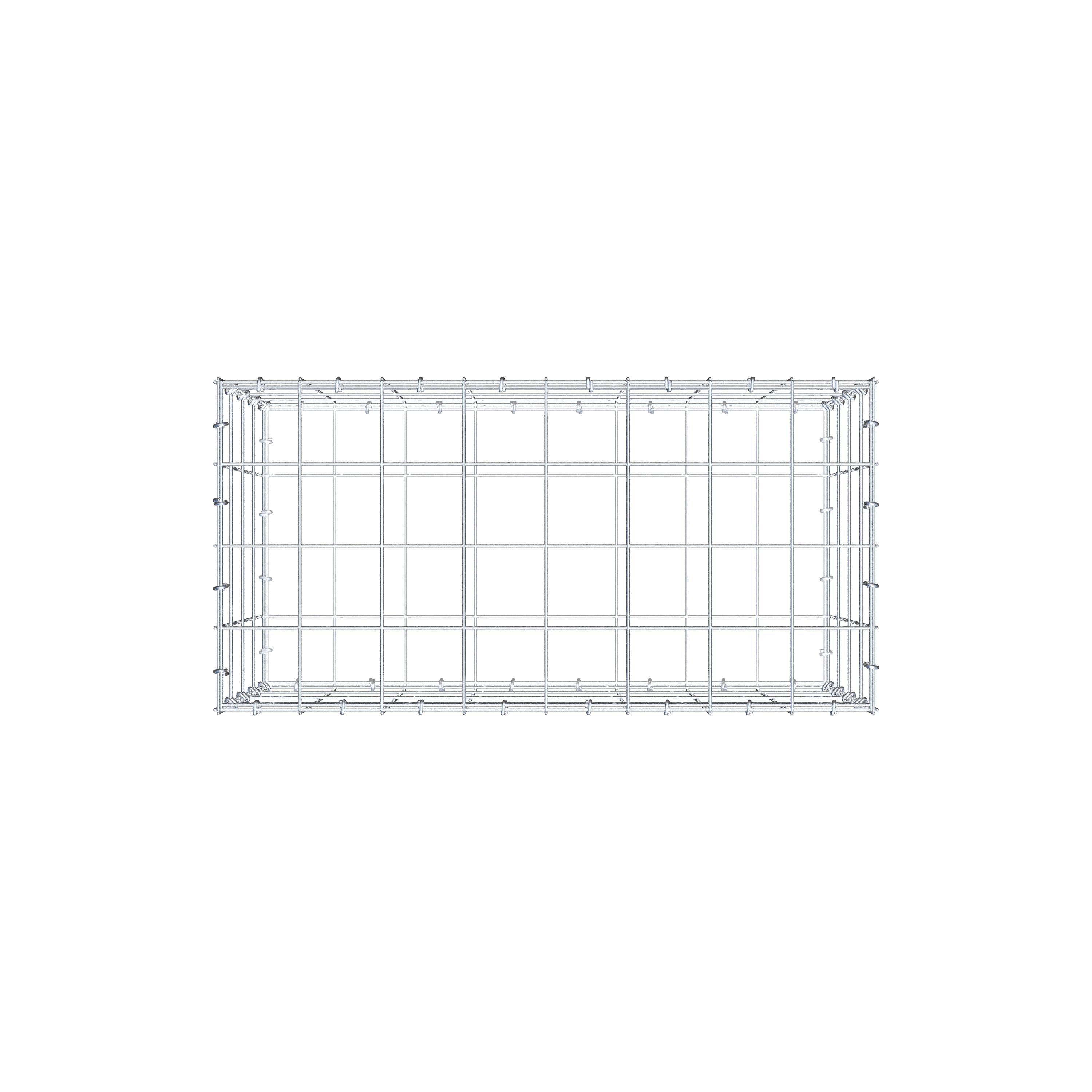 Gabion 80 cm x 40 cm x 40 cm (L x H x P), maille 10 cm x 10 cm, anneau en C