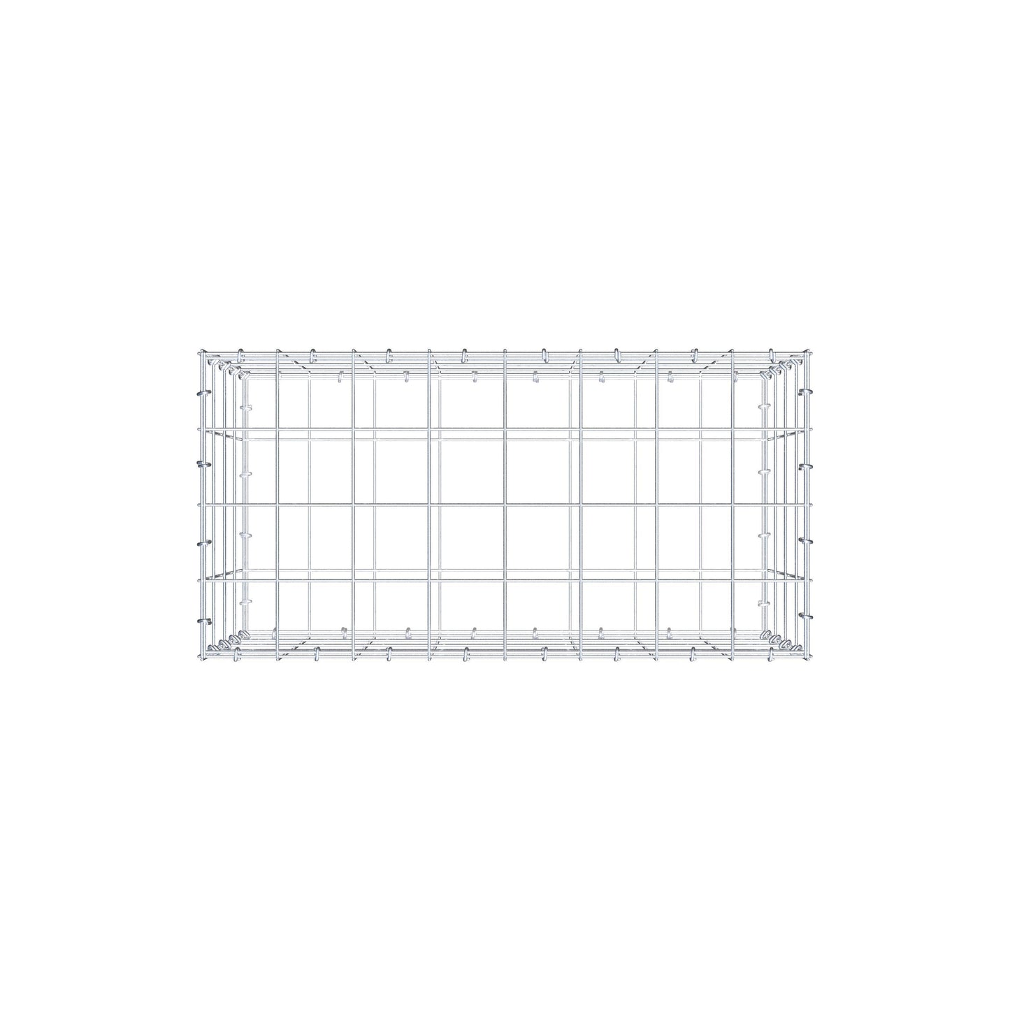 Gabion 80 cm x 40 cm x 40 cm (L x H x P), mailles 10 cm x 10 cm, anneau en C
