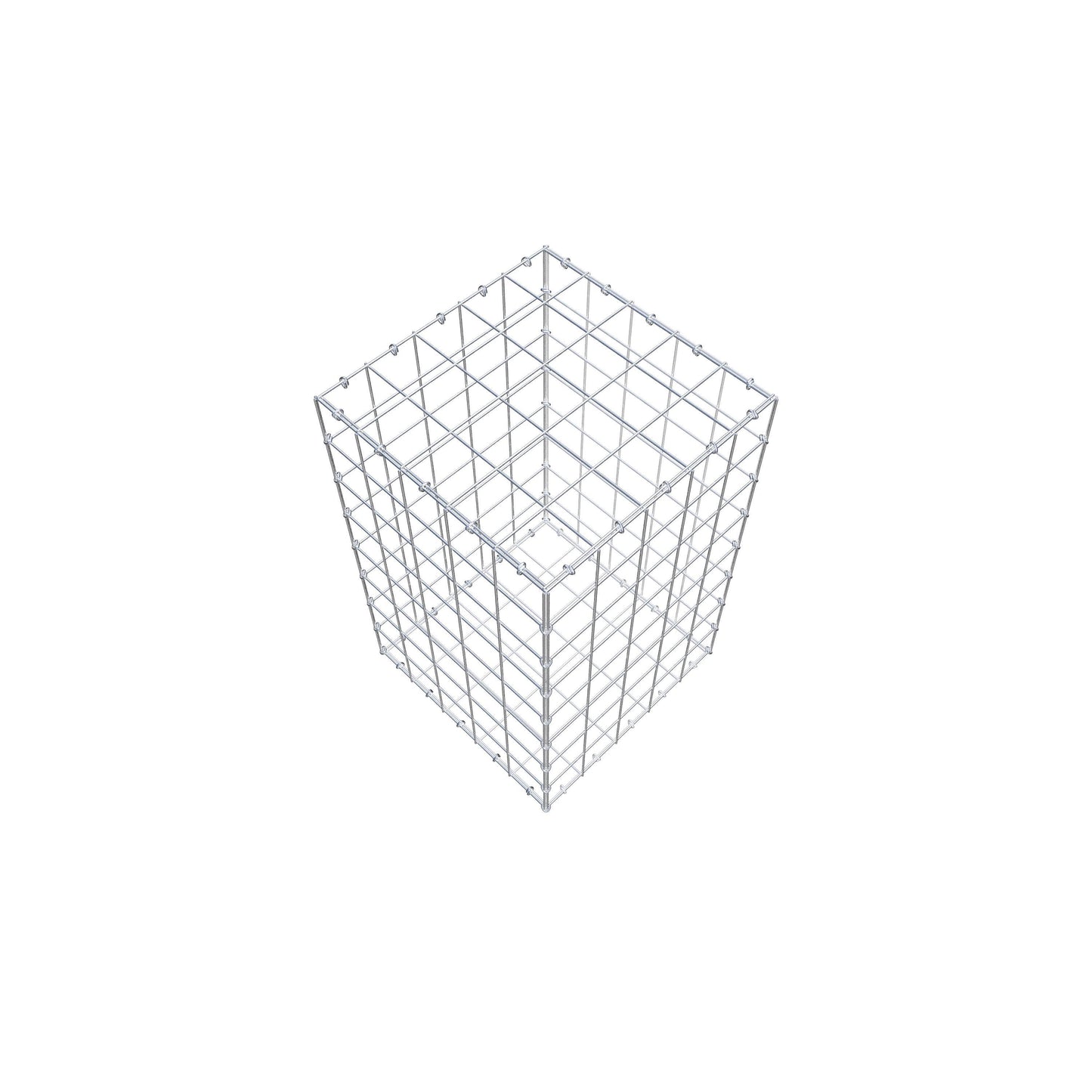 Gabbione 80 cm x 50 cm x 50 cm (L x H x P), maglia 10 cm x 10 cm, anello a C