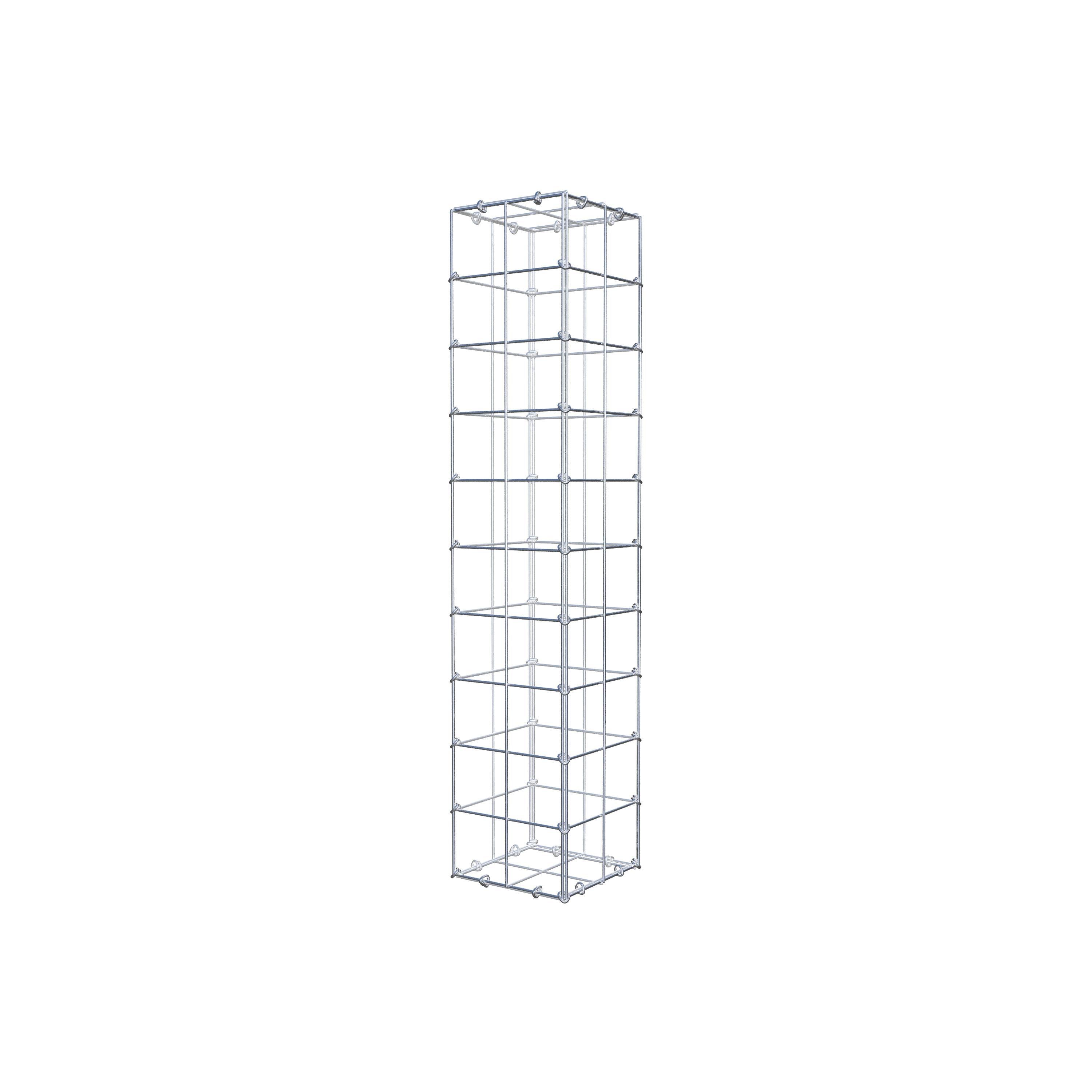 Gabion 100 cm x 20 cm x 20 cm (L x H x P), maille 10 cm x 10 cm, anneau en C