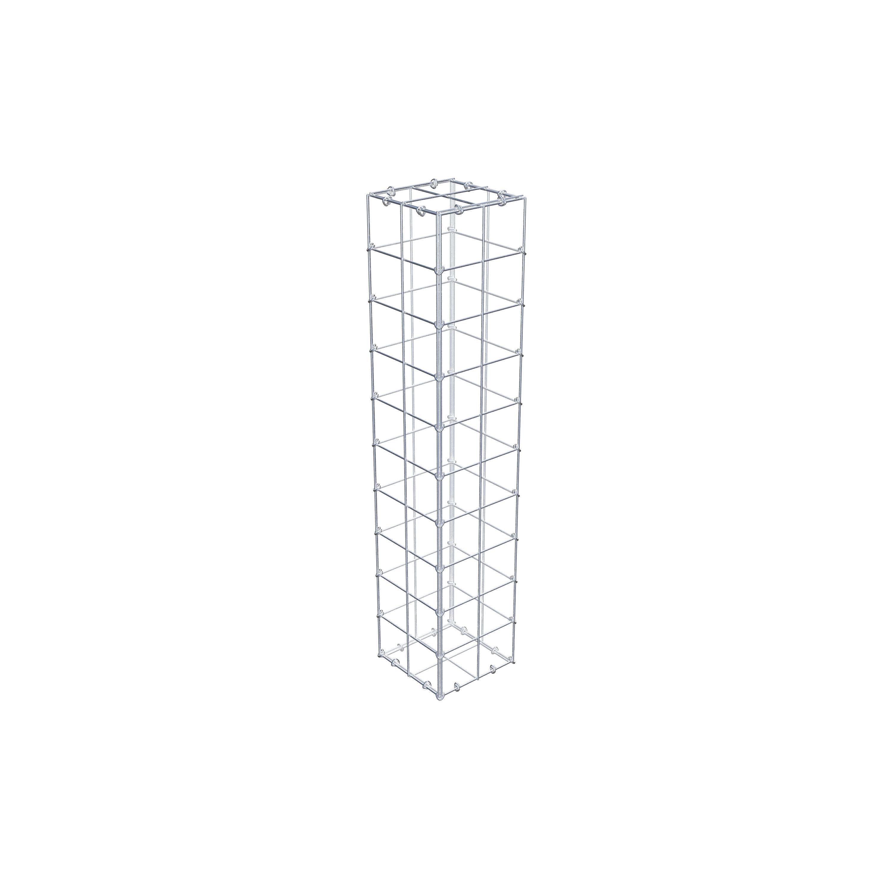 Gabion 100 cm x 20 cm x 20 cm (L x H x P), maille 10 cm x 10 cm, anneau en C