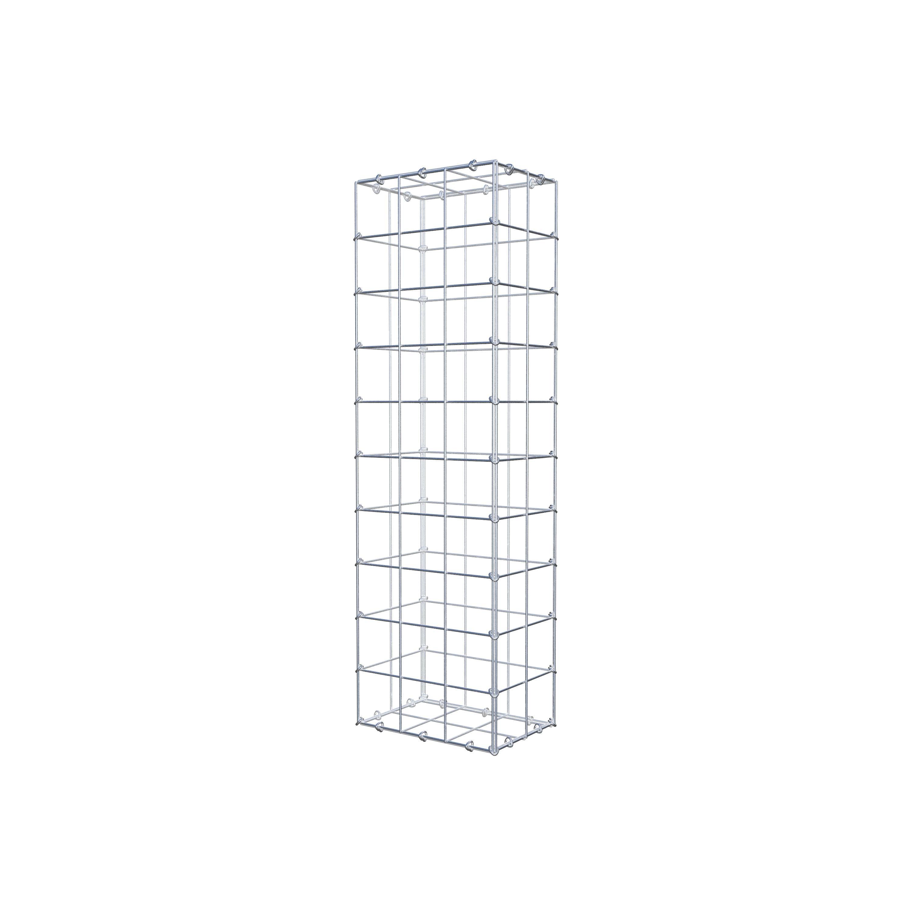 Gabion 100 cm x 20 cm x 30 cm (L x H x P), maille 10 cm x 10 cm, anneau en C