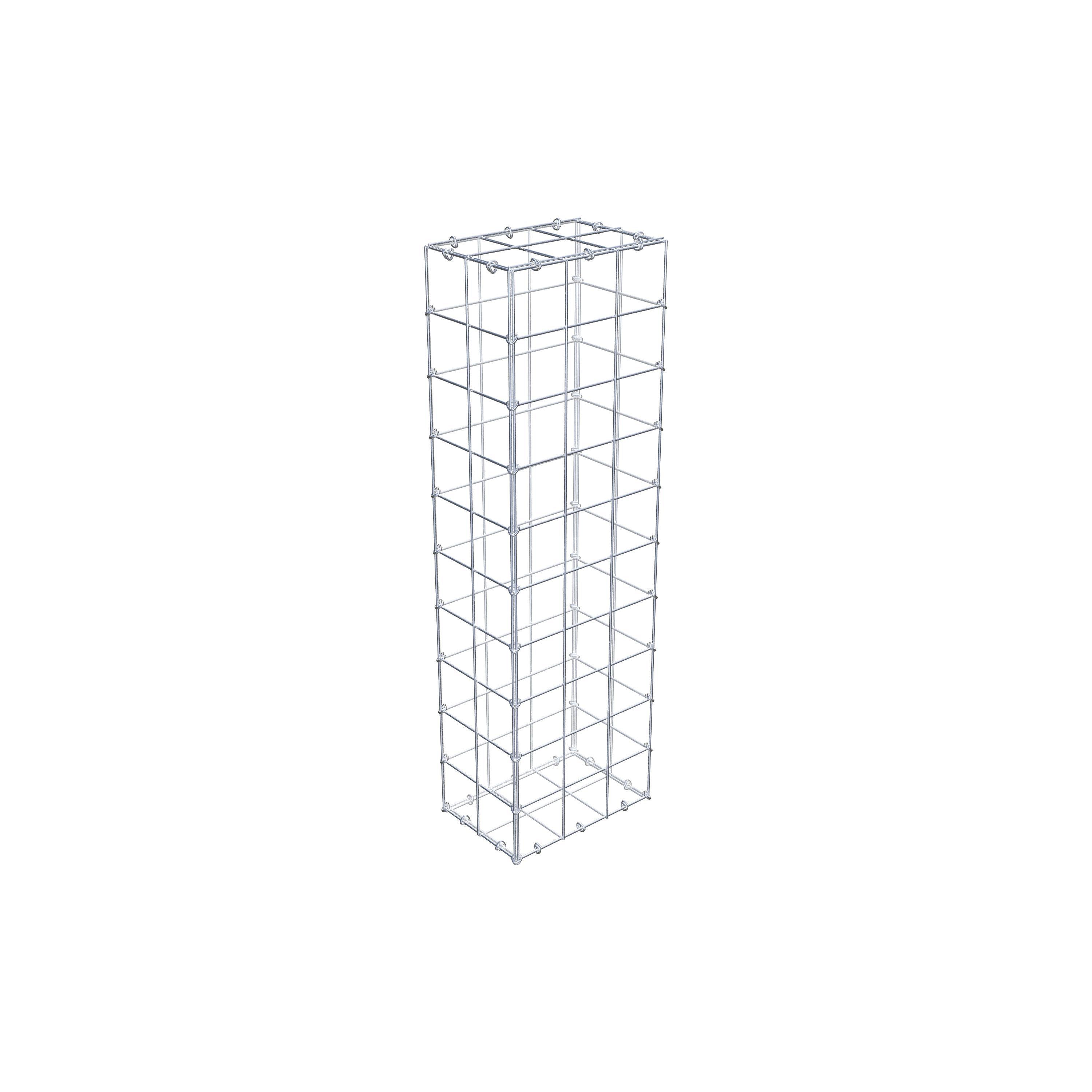 Gabion 100 cm x 20 cm x 30 cm (L x H x P), maille 10 cm x 10 cm, anneau en C