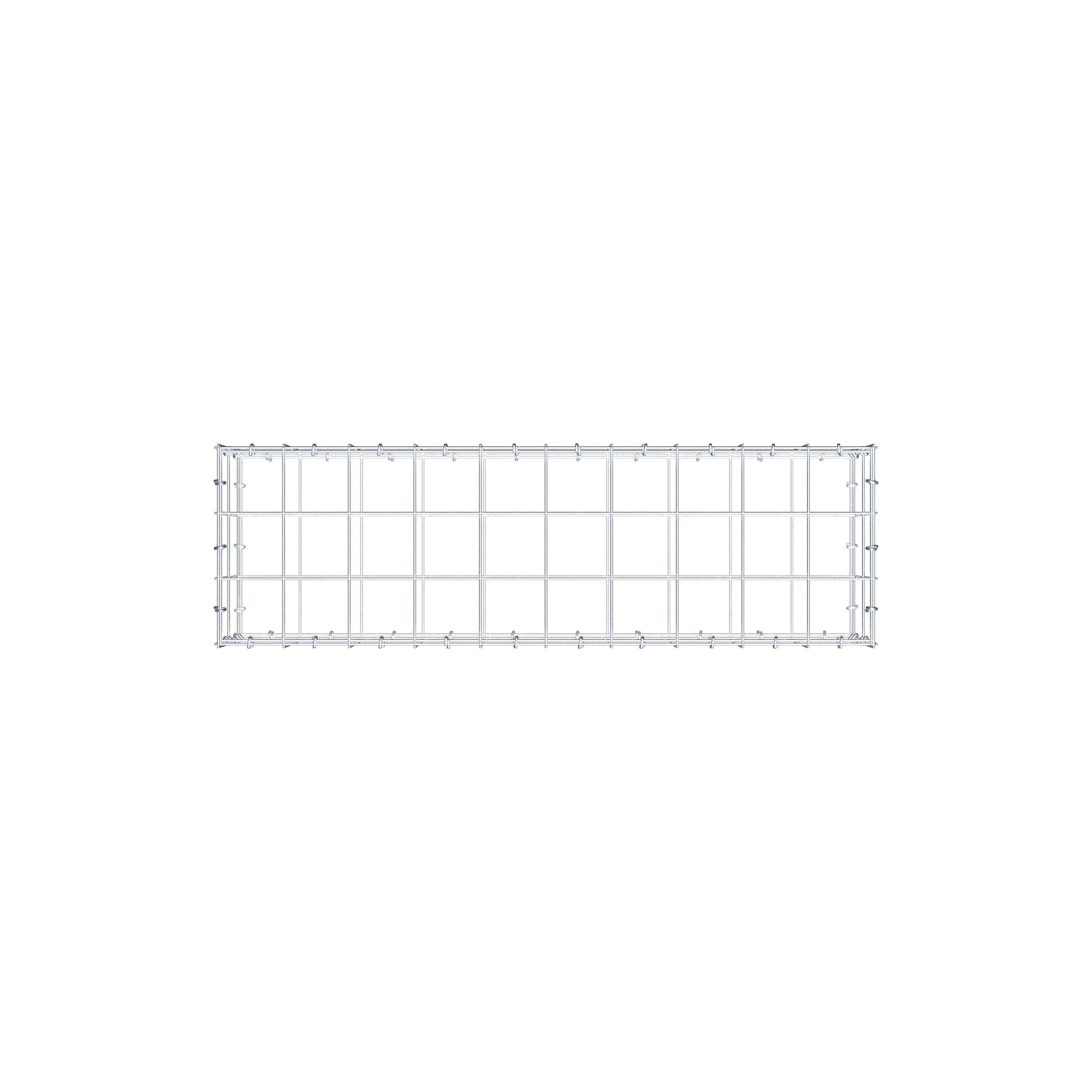 Gabion 100 cm x 20 cm x 30 cm (L x H x P), maille 10 cm x 10 cm, anneau en C