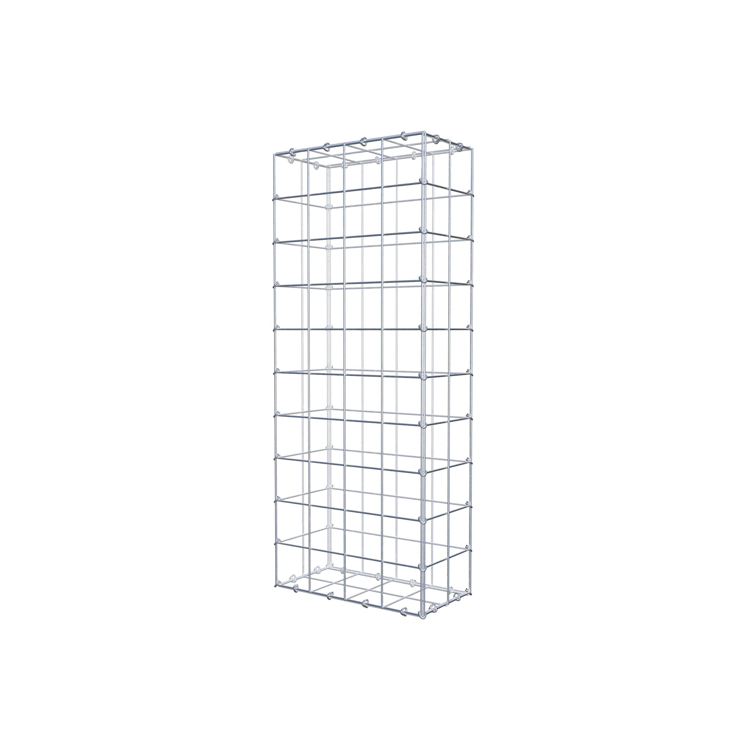 Gabion 100 cm x 20 cm x 40 cm (L x H x P), maille 10 cm x 10 cm, anneau en C