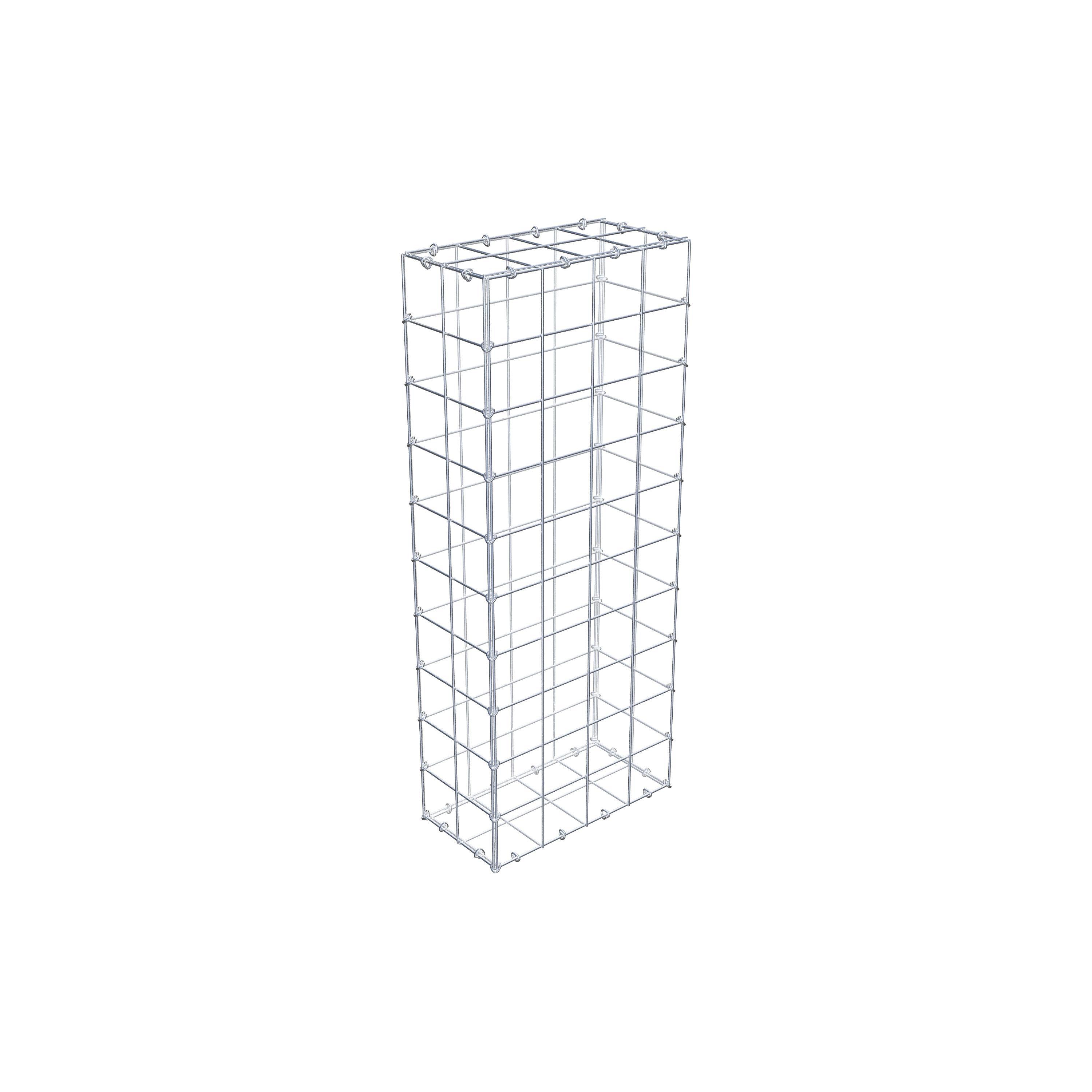 Gabion 100 cm x 20 cm x 40 cm (L x H x P), maille 10 cm x 10 cm, anneau en C