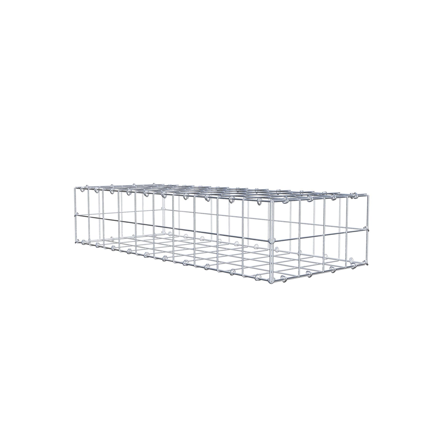 Gabione 100 cm x 20 cm x 40 cm (L x H x T), Maschenweite 10 cm x 10 cm, C-Ring