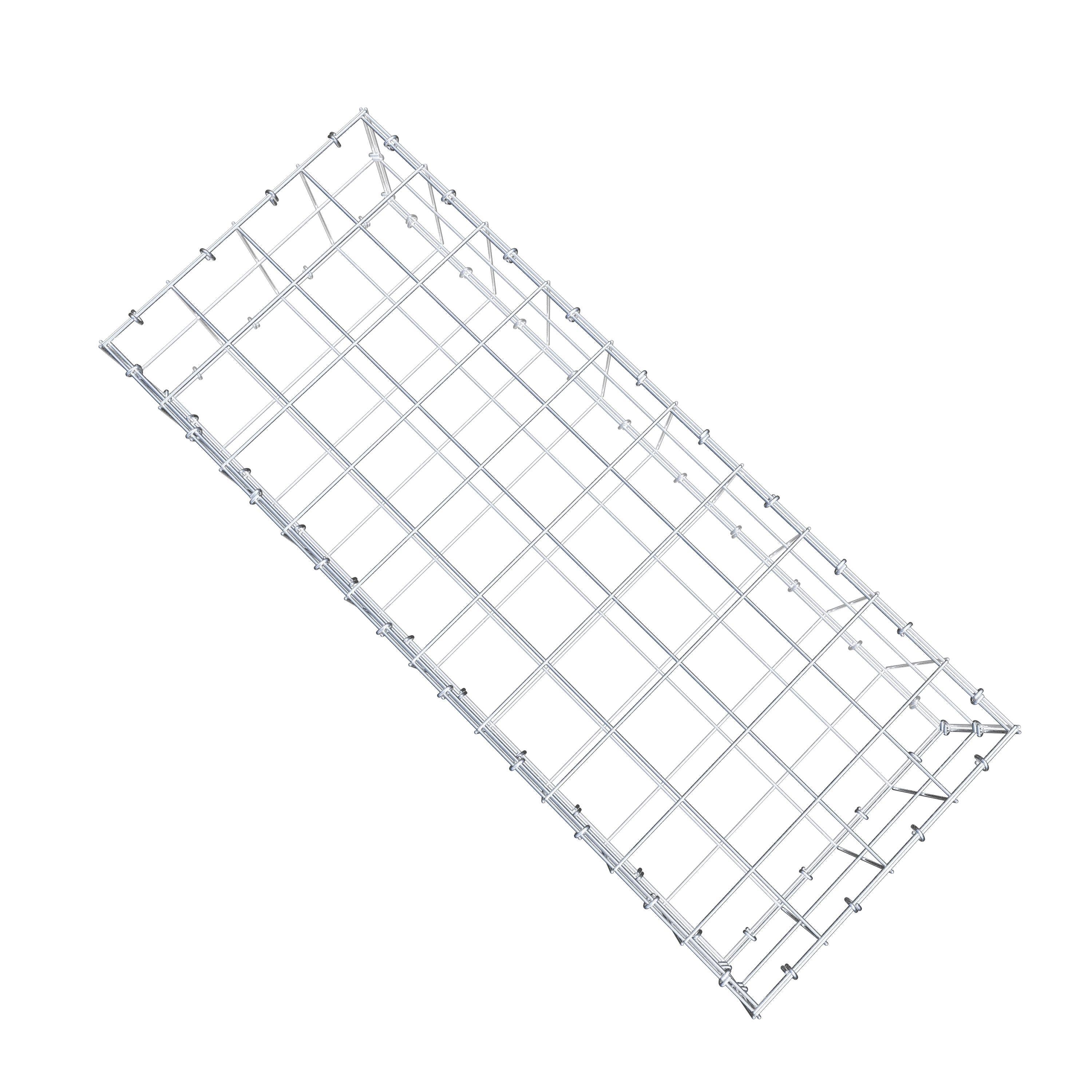 Gabion 100 cm x 20 cm x 40 cm (L x H x P), maille 10 cm x 10 cm, anneau en C