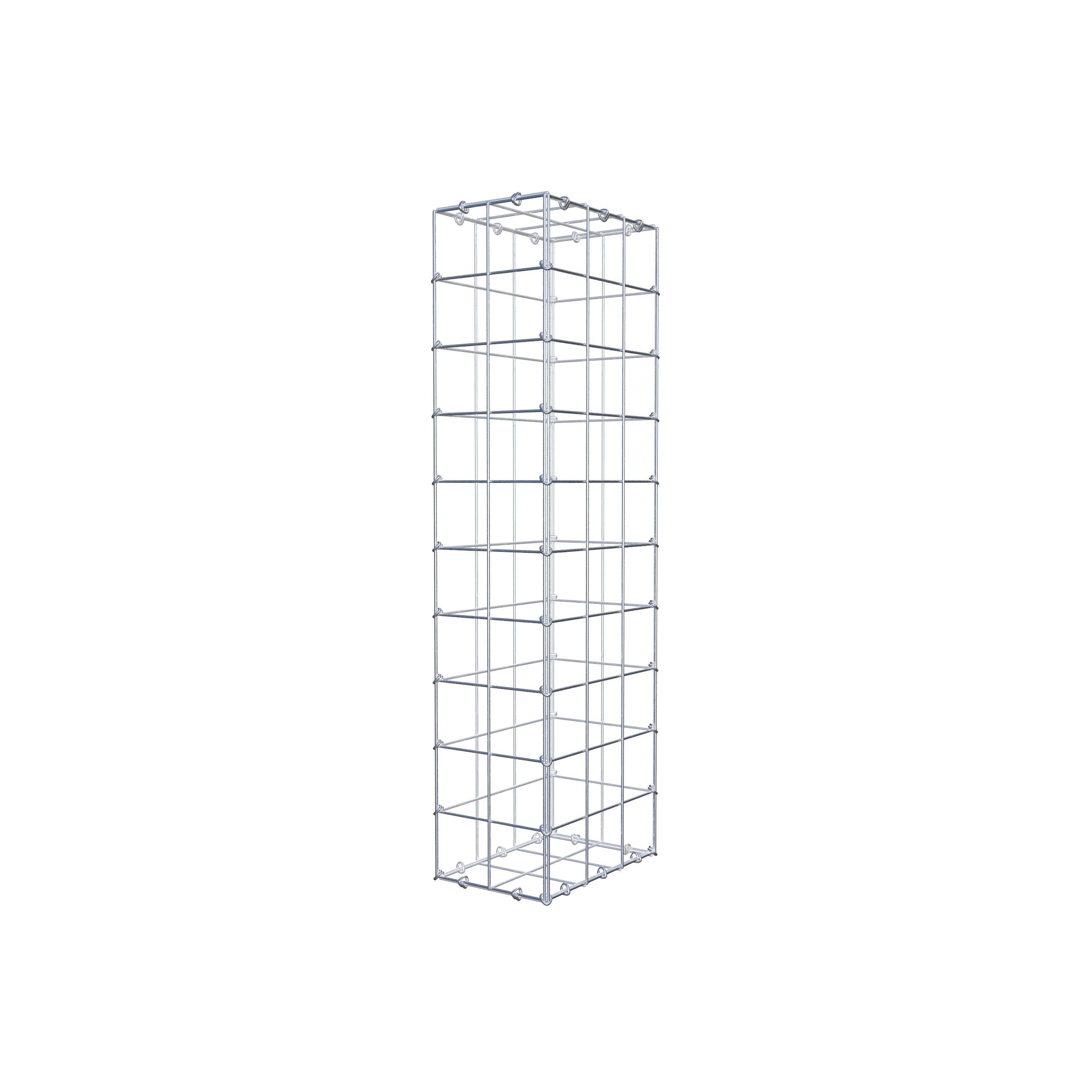 Gabion 100 cm x 30 cm x 20 cm (L x H x P), maille 10 cm x 10 cm, anneau en C