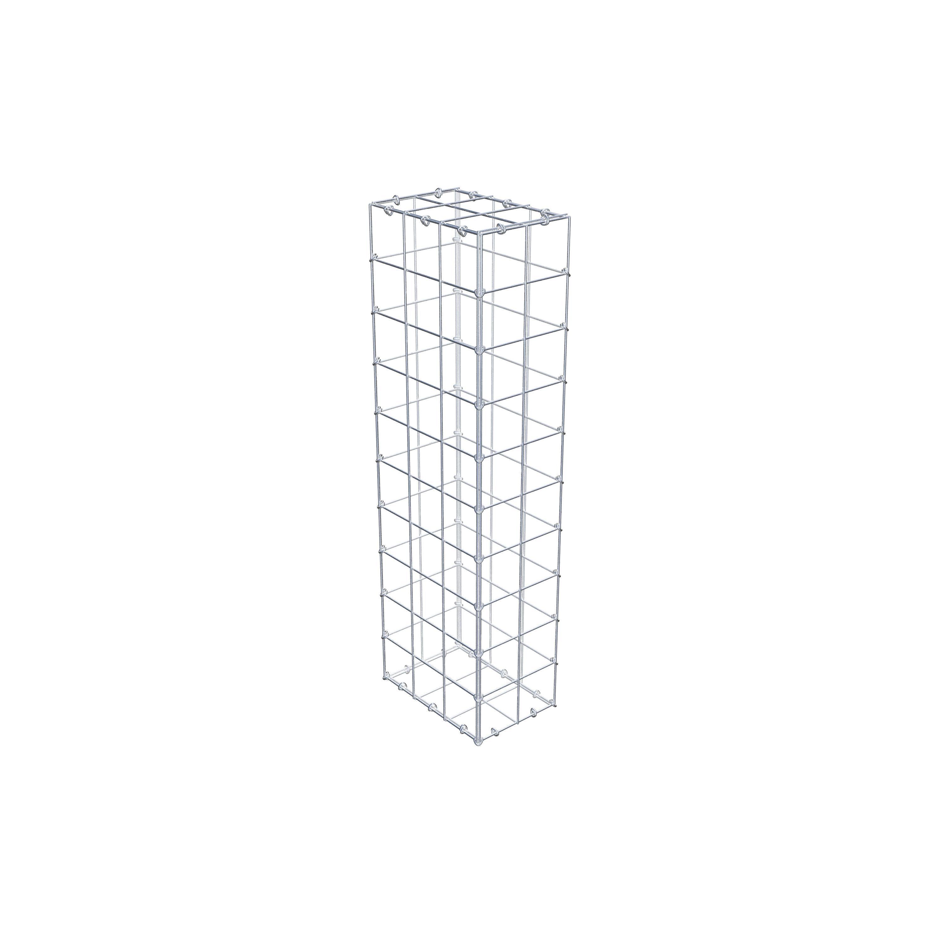 Gabion 100 cm x 30 cm x 20 cm (L x H x P), maille 10 cm x 10 cm, anneau en C