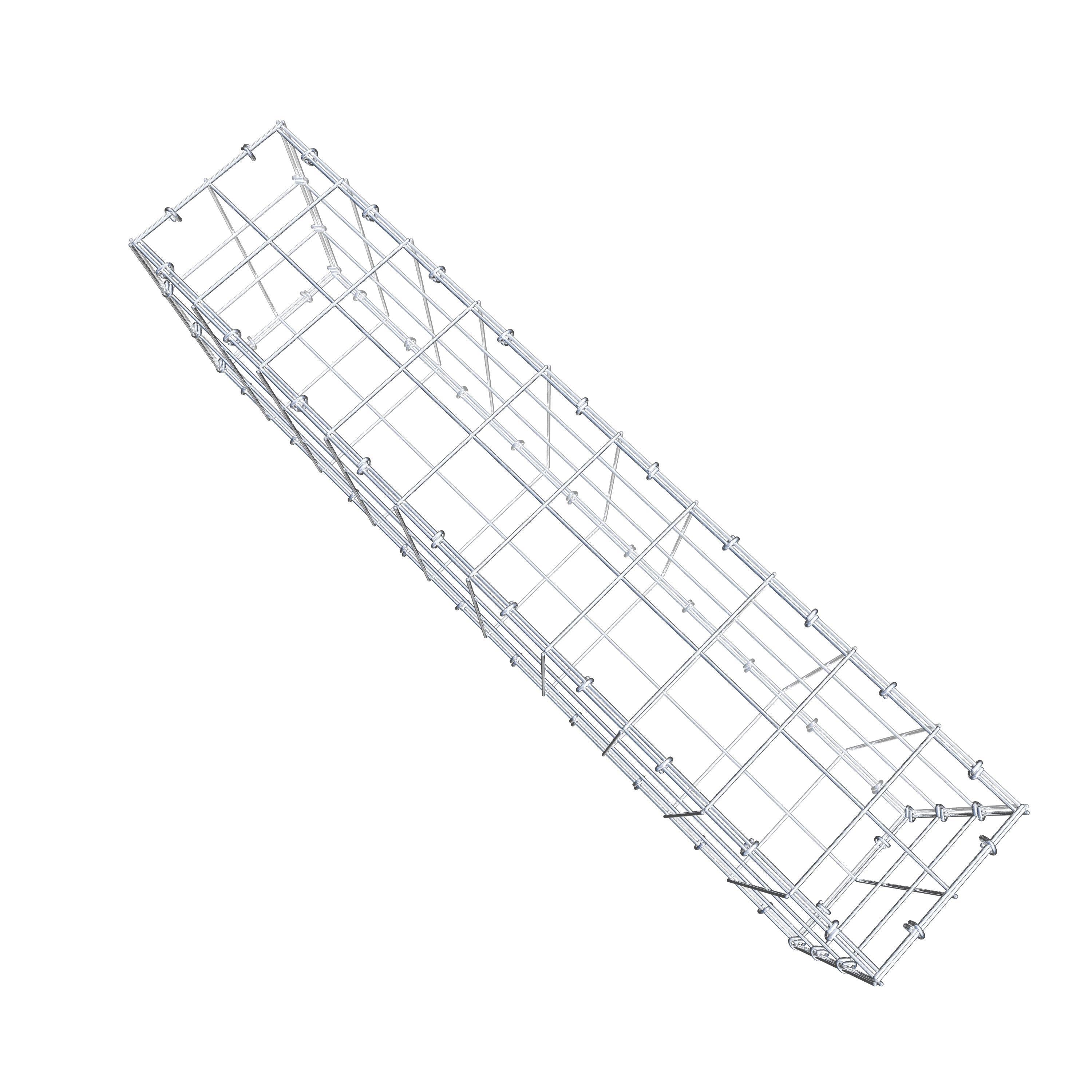 Gabion 100 cm x 30 cm x 20 cm (L x H x P), maille 10 cm x 10 cm, anneau en C