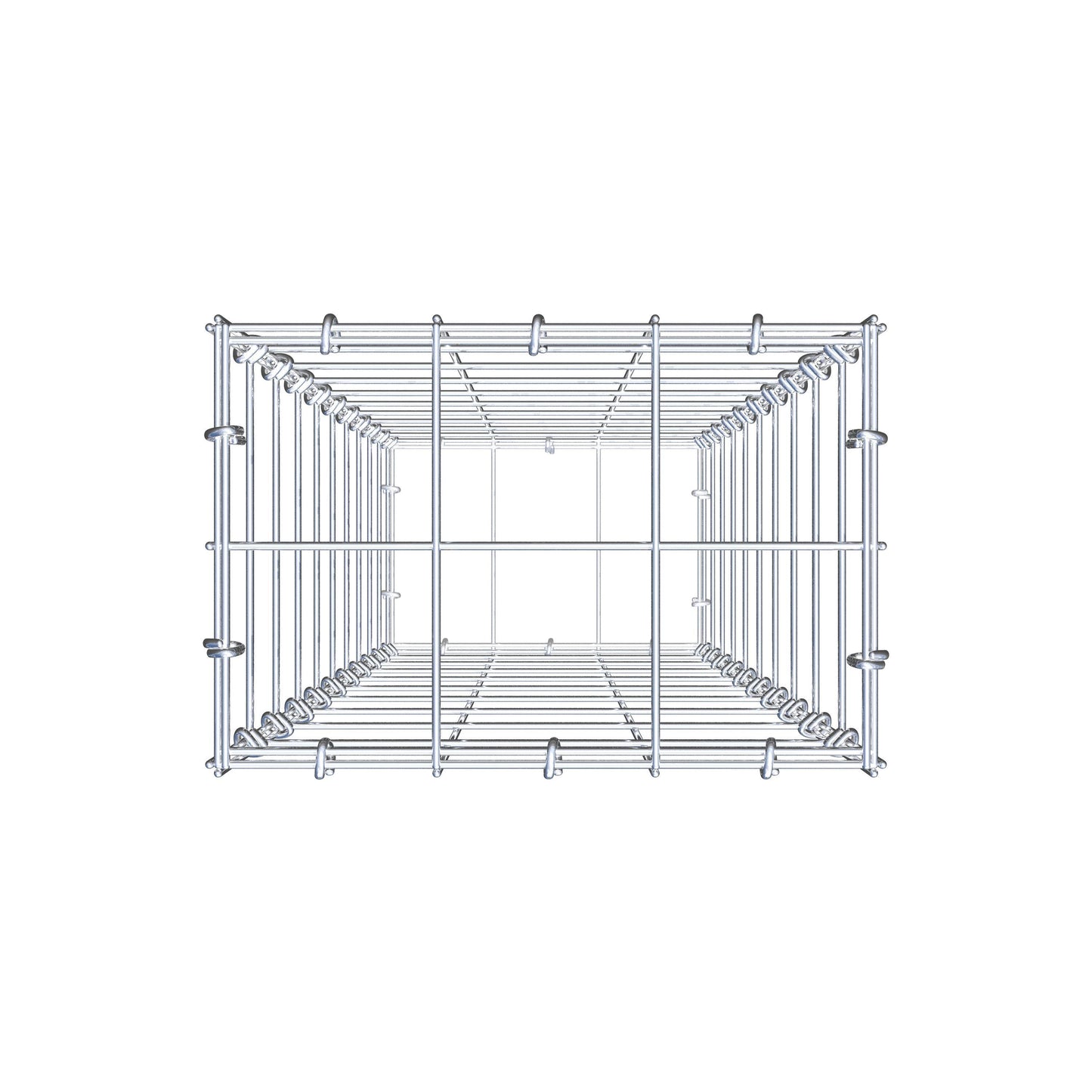 Gabion 100 cm x 30 cm x 20 cm (L x H x P), mailles 10 cm x 10 cm, anneau en C