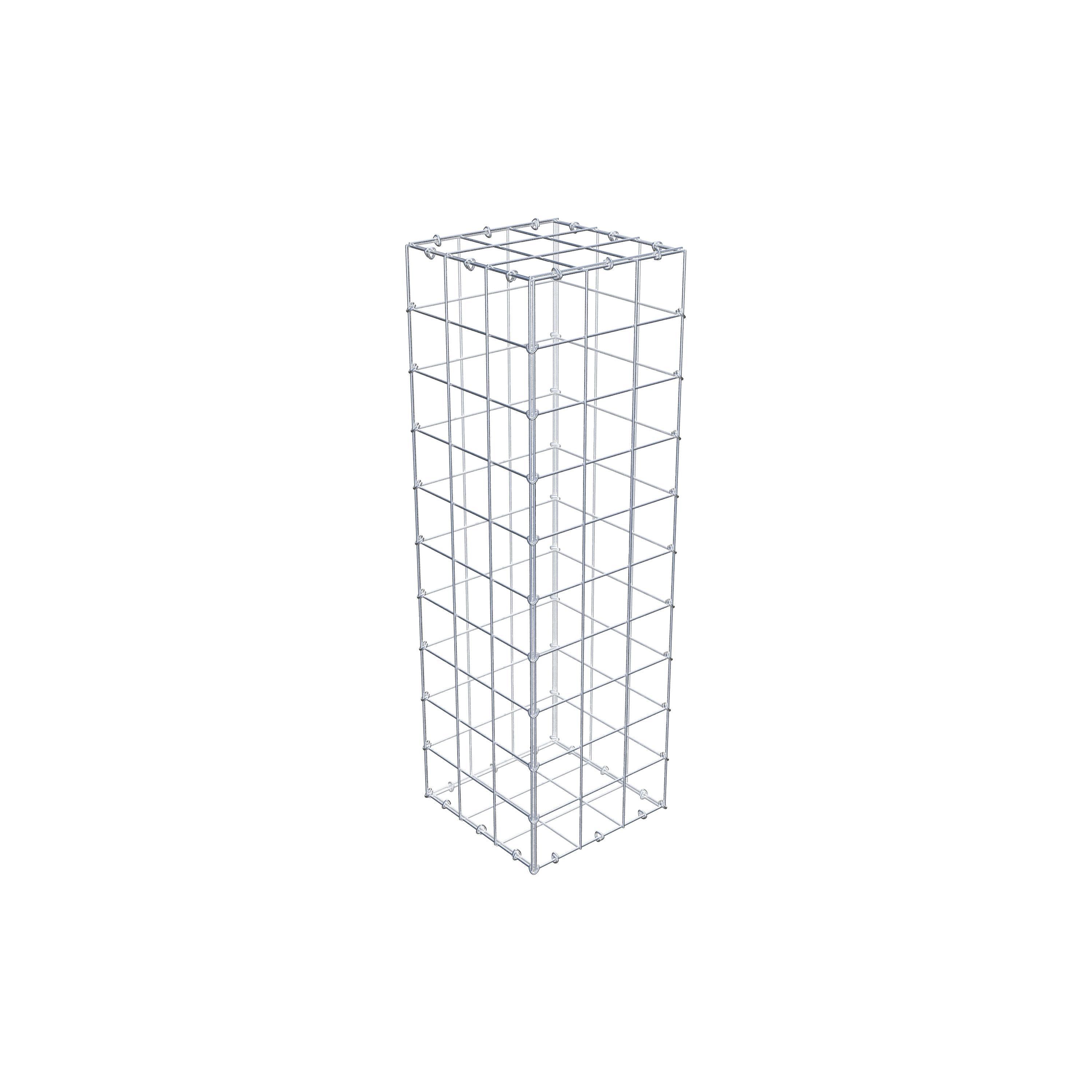 Gabion 100 cm x 30 cm x 30 cm (L x H x P), maille 10 cm x 10 cm, anneau en C