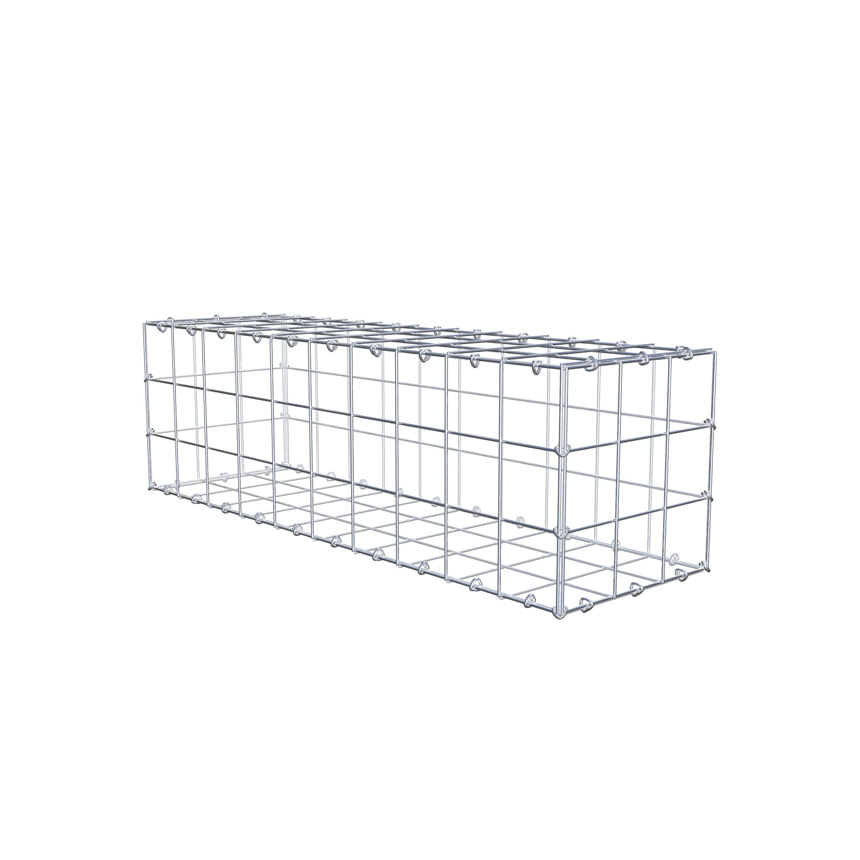 Gabion 100 cm x 30 cm x 30 cm (L x H x P), maille 10 cm x 10 cm, anneau en C