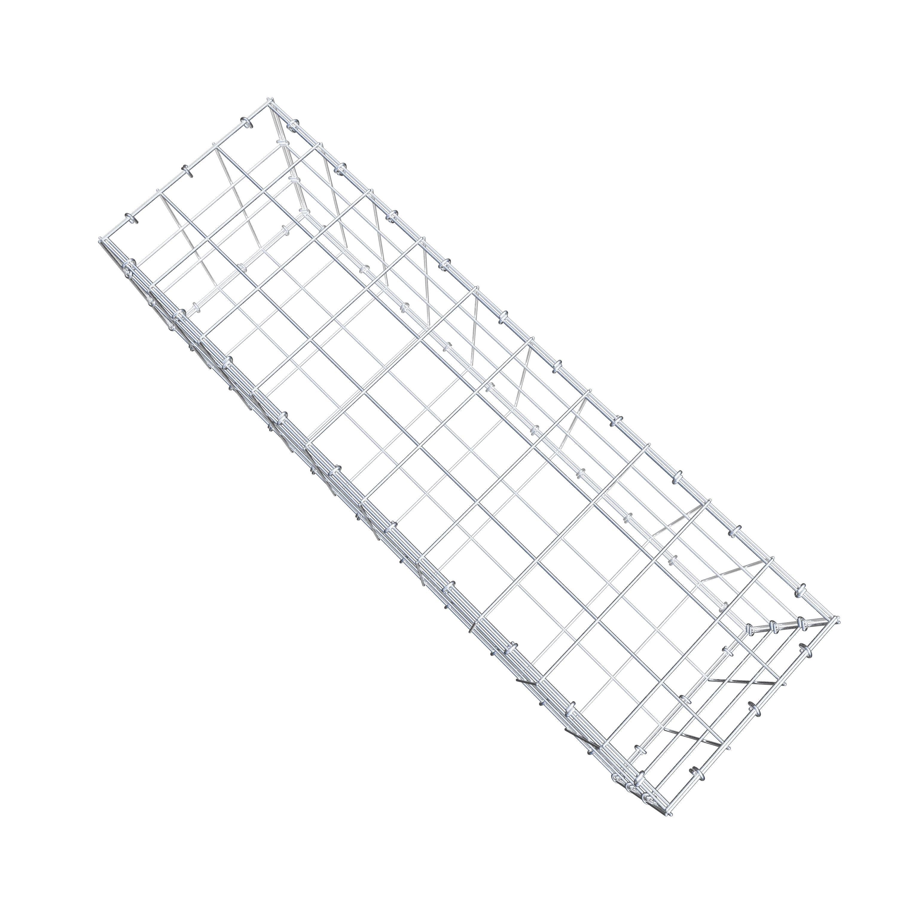 Gabion 100 cm x 30 cm x 30 cm (L x H x P), maille 10 cm x 10 cm, anneau en C