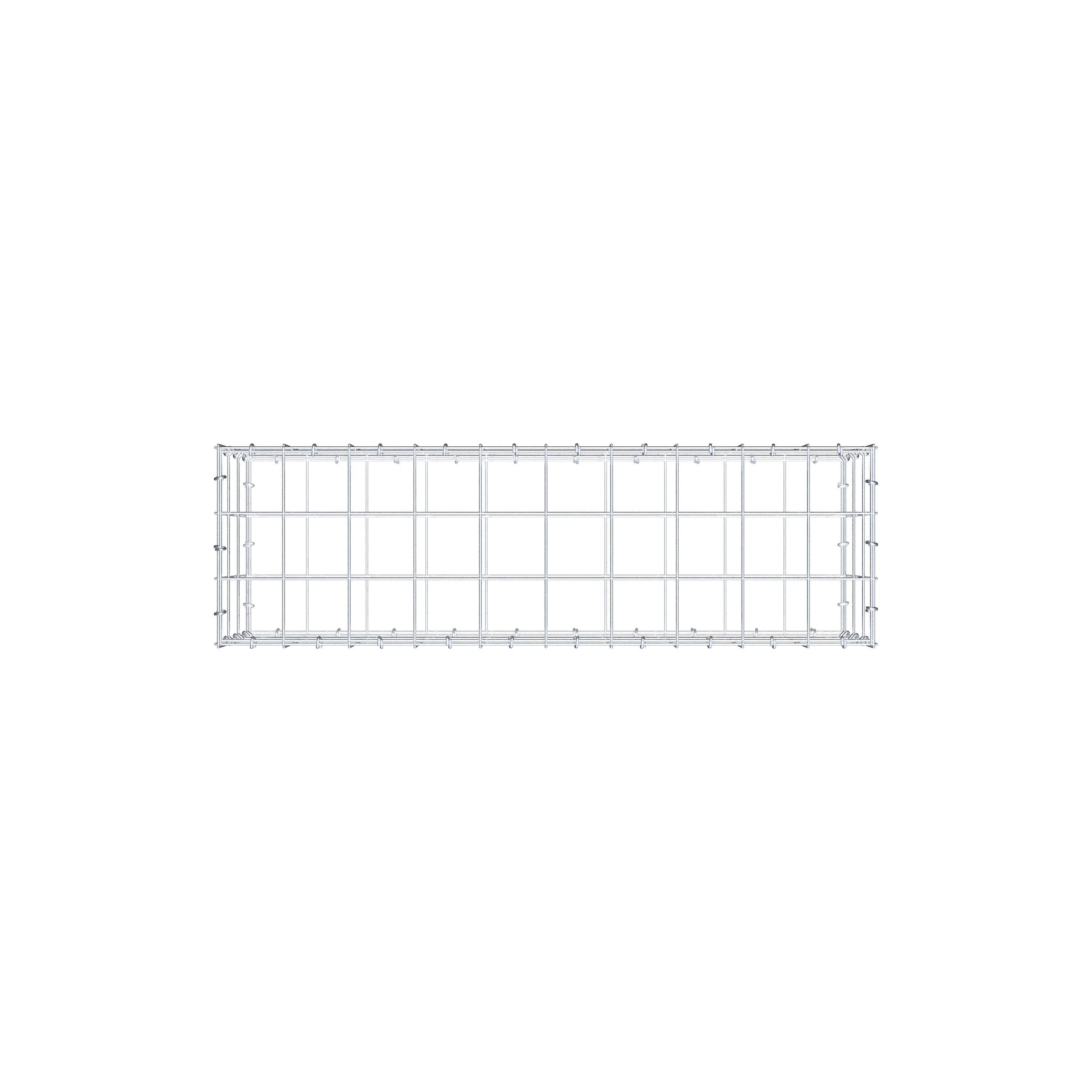 Gabion 100 cm x 30 cm x 30 cm (L x H x P), maille 10 cm x 10 cm, anneau en C