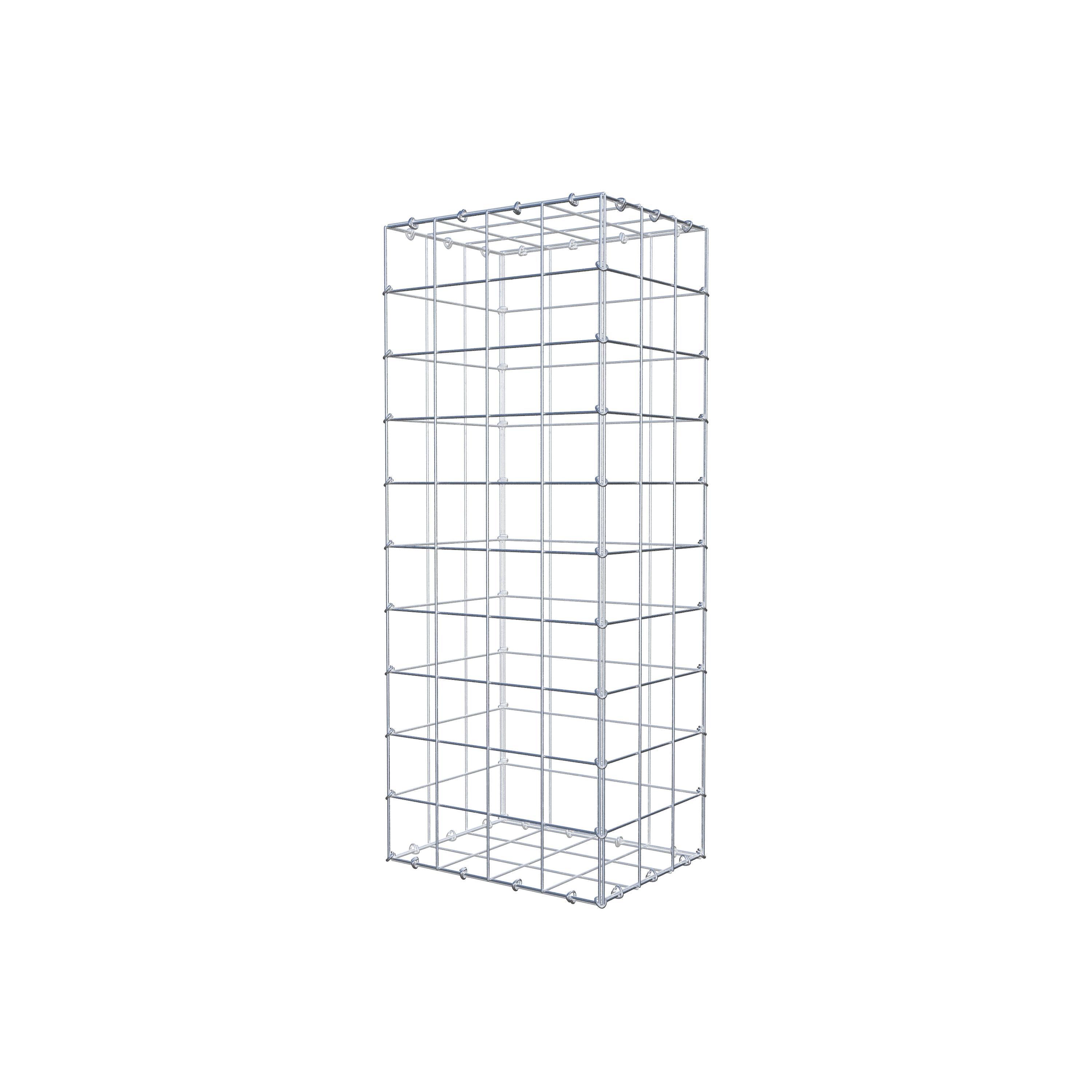 Gabion 100 cm x 30 cm x 40 cm (L x H x P), maille 10 cm x 10 cm, anneau en C