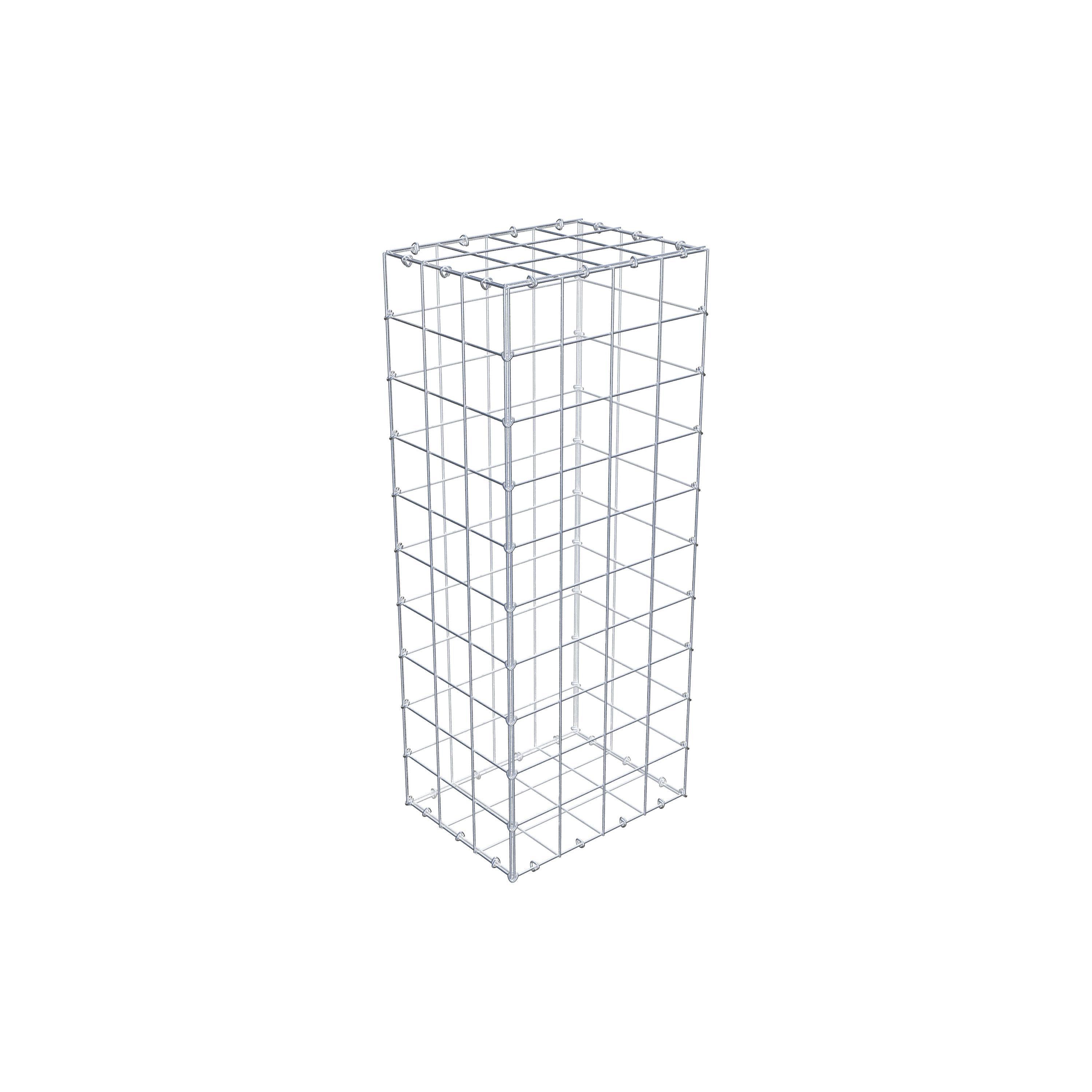 Gabion 100 cm x 30 cm x 40 cm (L x H x P), maille 10 cm x 10 cm, anneau en C