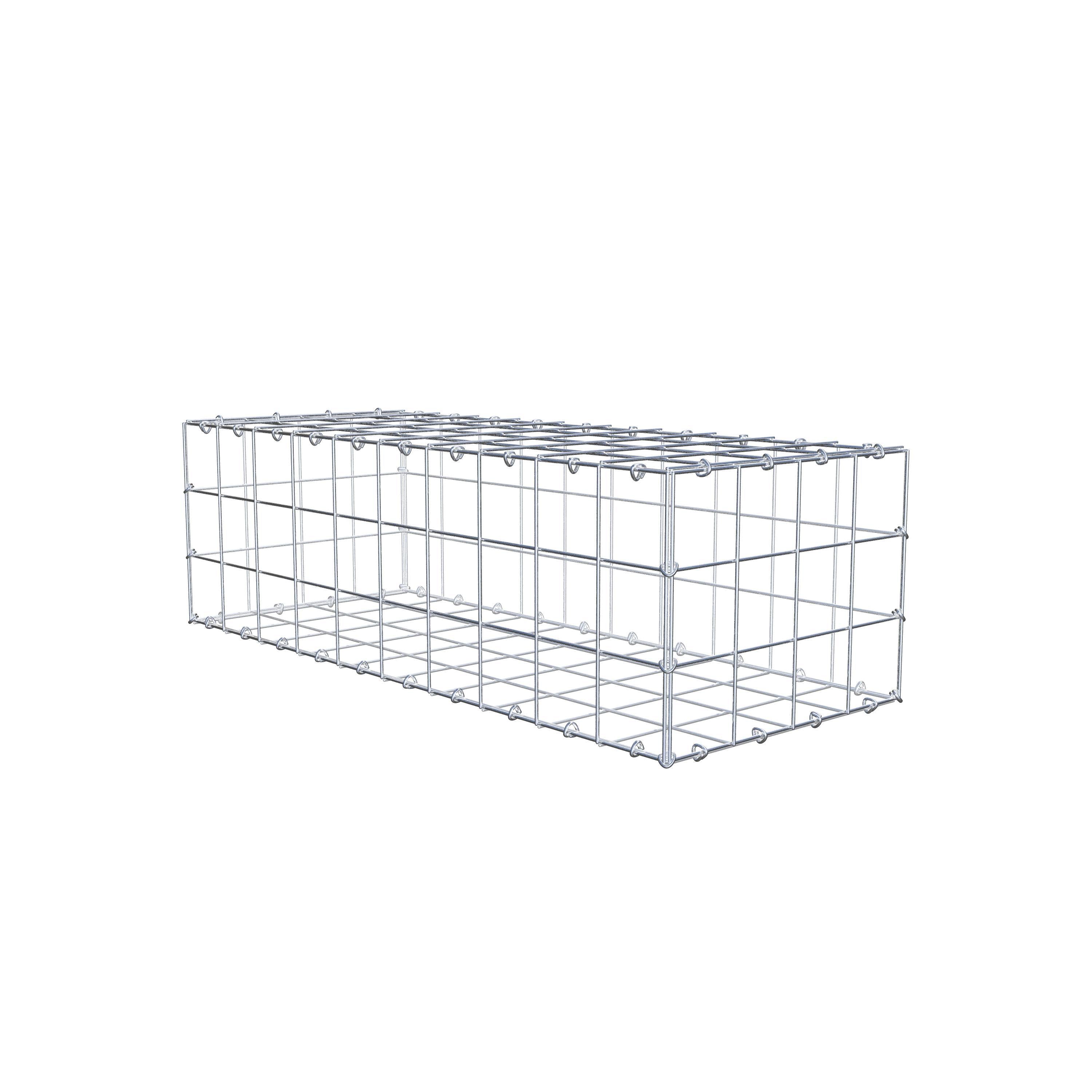 Gabion 100 cm x 30 cm x 40 cm (L x H x P), maille 10 cm x 10 cm, anneau en C