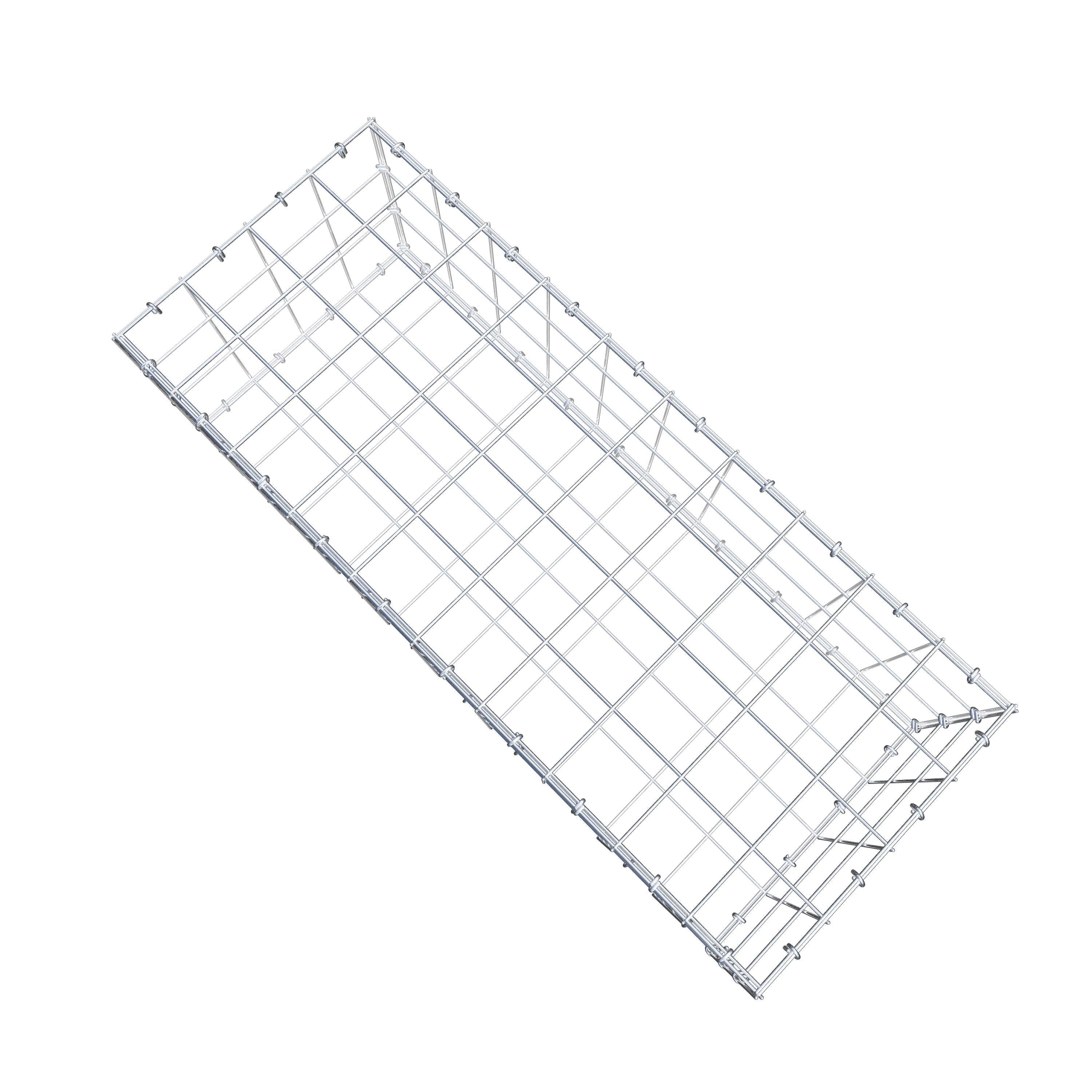 Gabion 100 cm x 30 cm x 40 cm (L x H x P), maille 10 cm x 10 cm, anneau en C