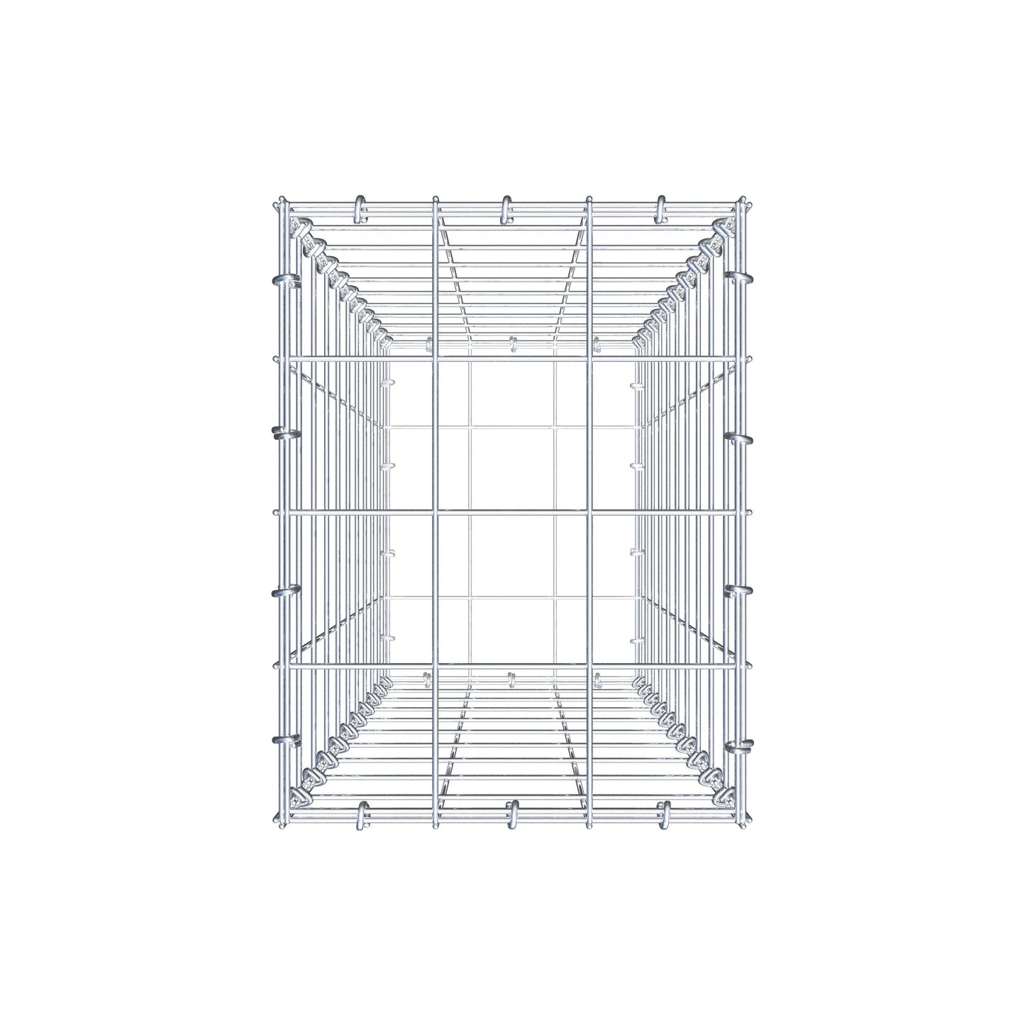 Gabião 100 cm x 30 cm x 40 cm (C x A x P), malhagem 10 cm x 10 cm, anel C