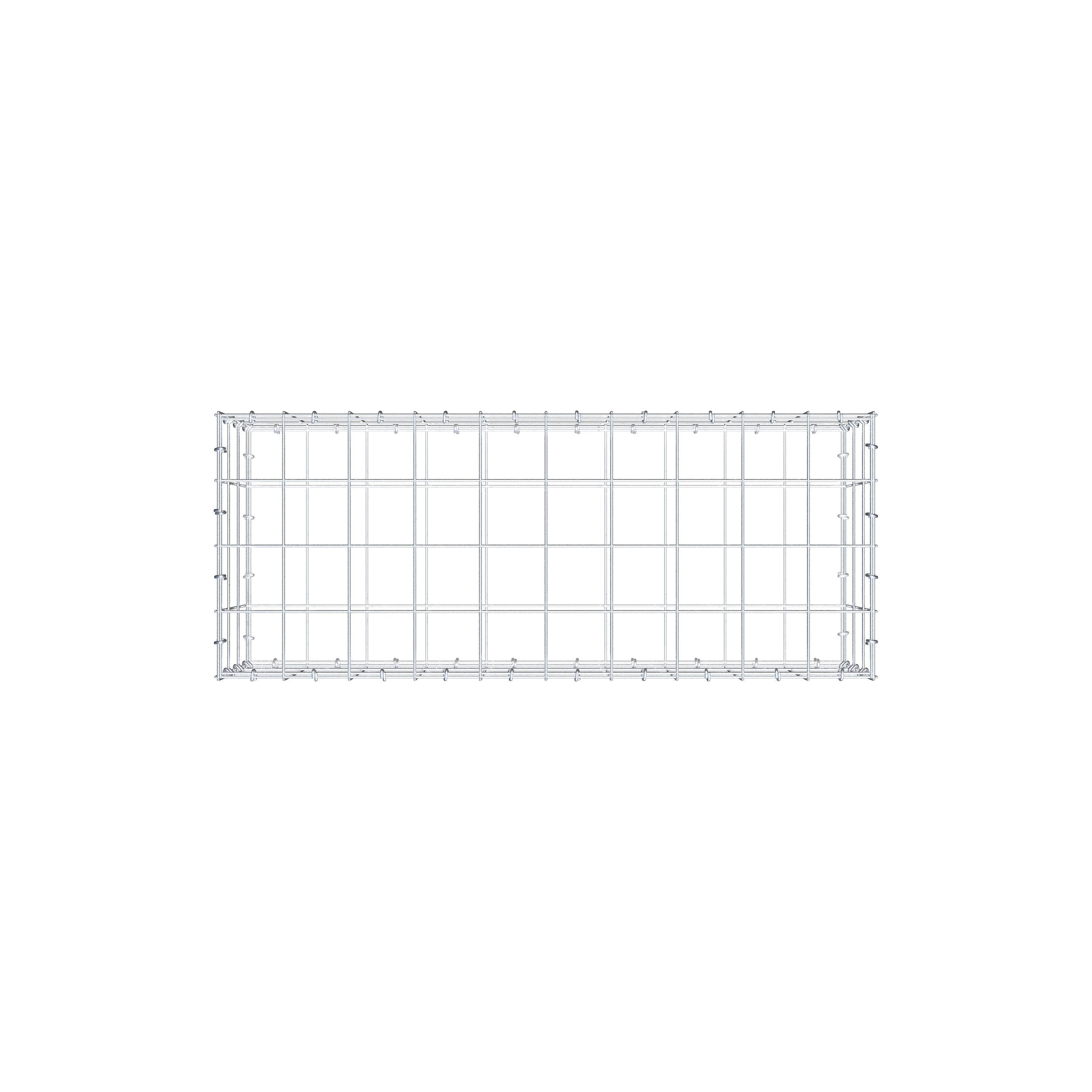 Gabion 100 cm x 30 cm x 40 cm (L x H x P), maille 10 cm x 10 cm, anneau en C