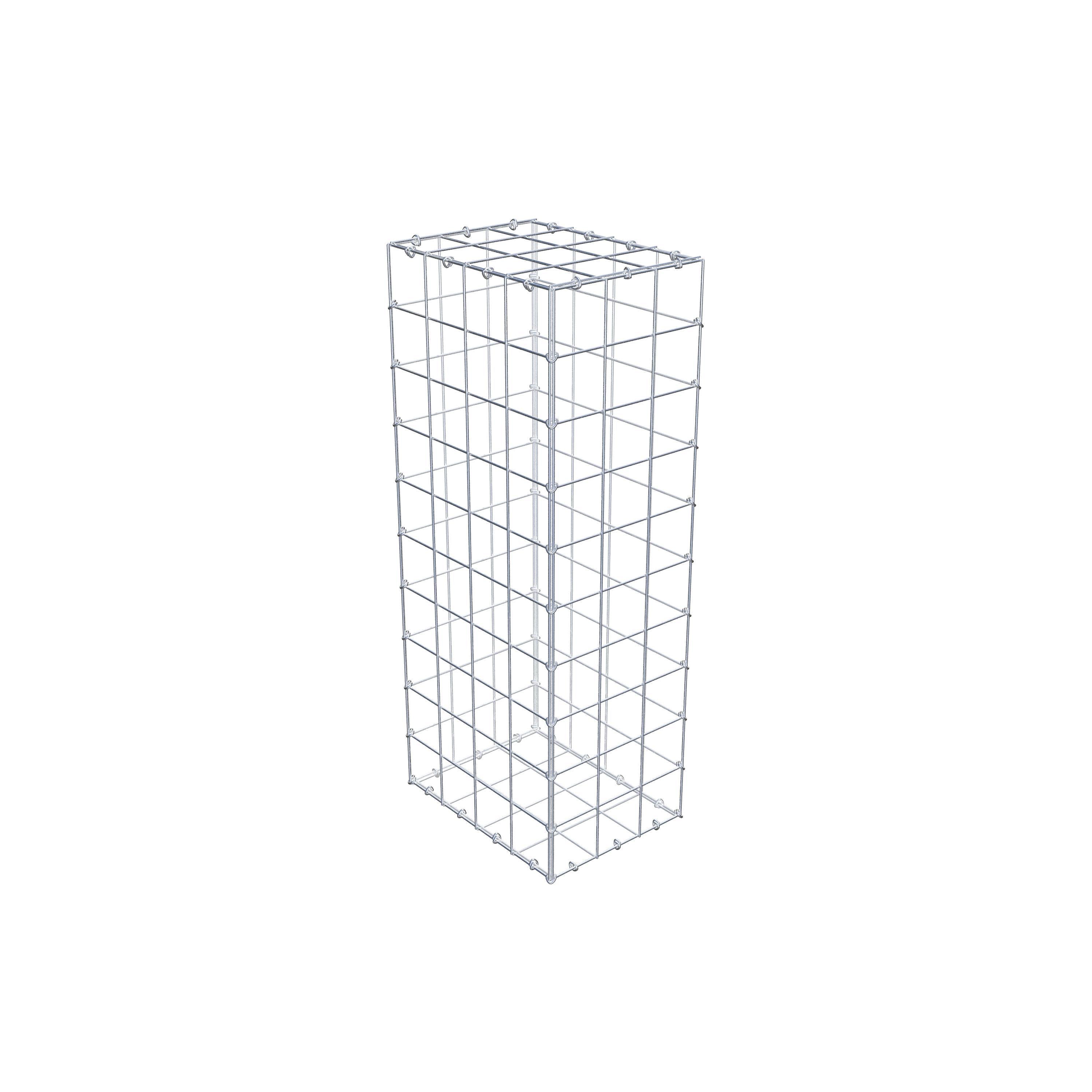 Gabion 100 cm x 40 cm x 30 cm (L x H x P), maille 10 cm x 10 cm, anneau en C