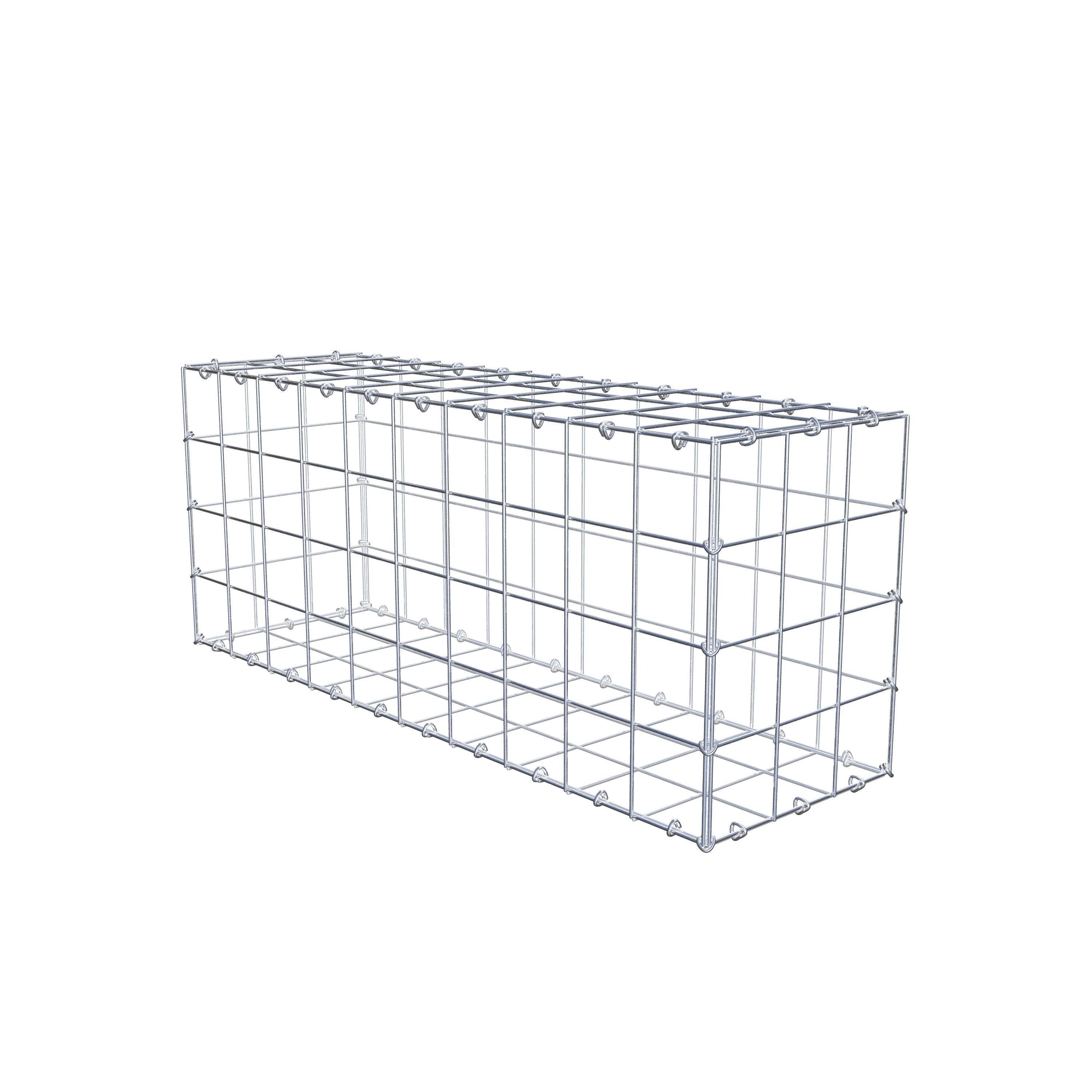 Gabion 100 cm x 40 cm x 30 cm (L x H x P), maille 10 cm x 10 cm, anneau en C