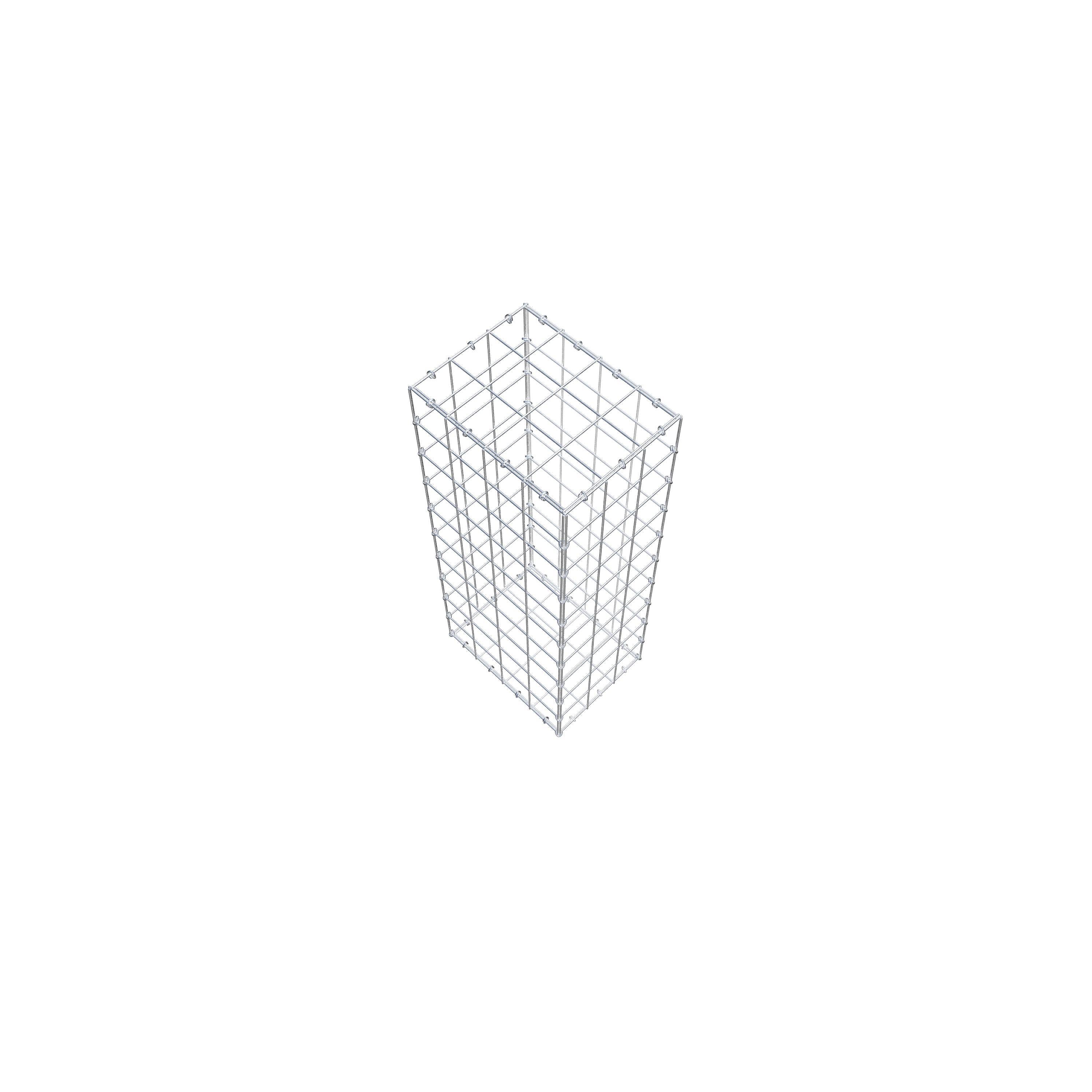 Gabion 100 cm x 40 cm x 30 cm (L x H x P), maille 10 cm x 10 cm, anneau en C