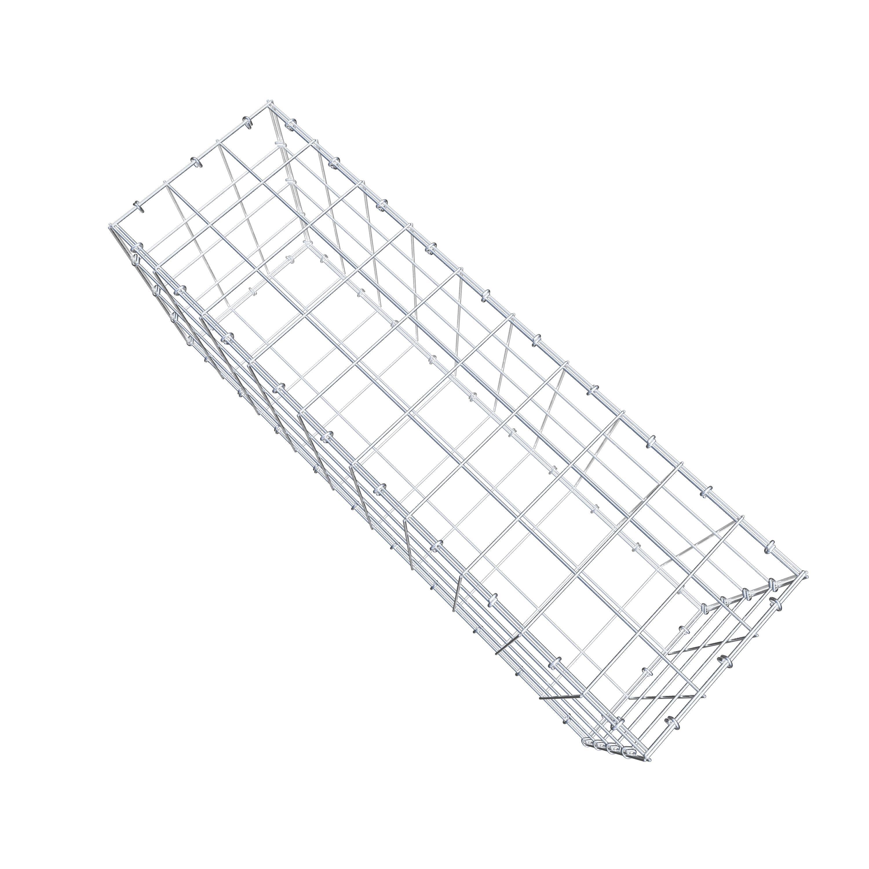 Gabion 100 cm x 40 cm x 30 cm (L x H x P), maille 10 cm x 10 cm, anneau en C