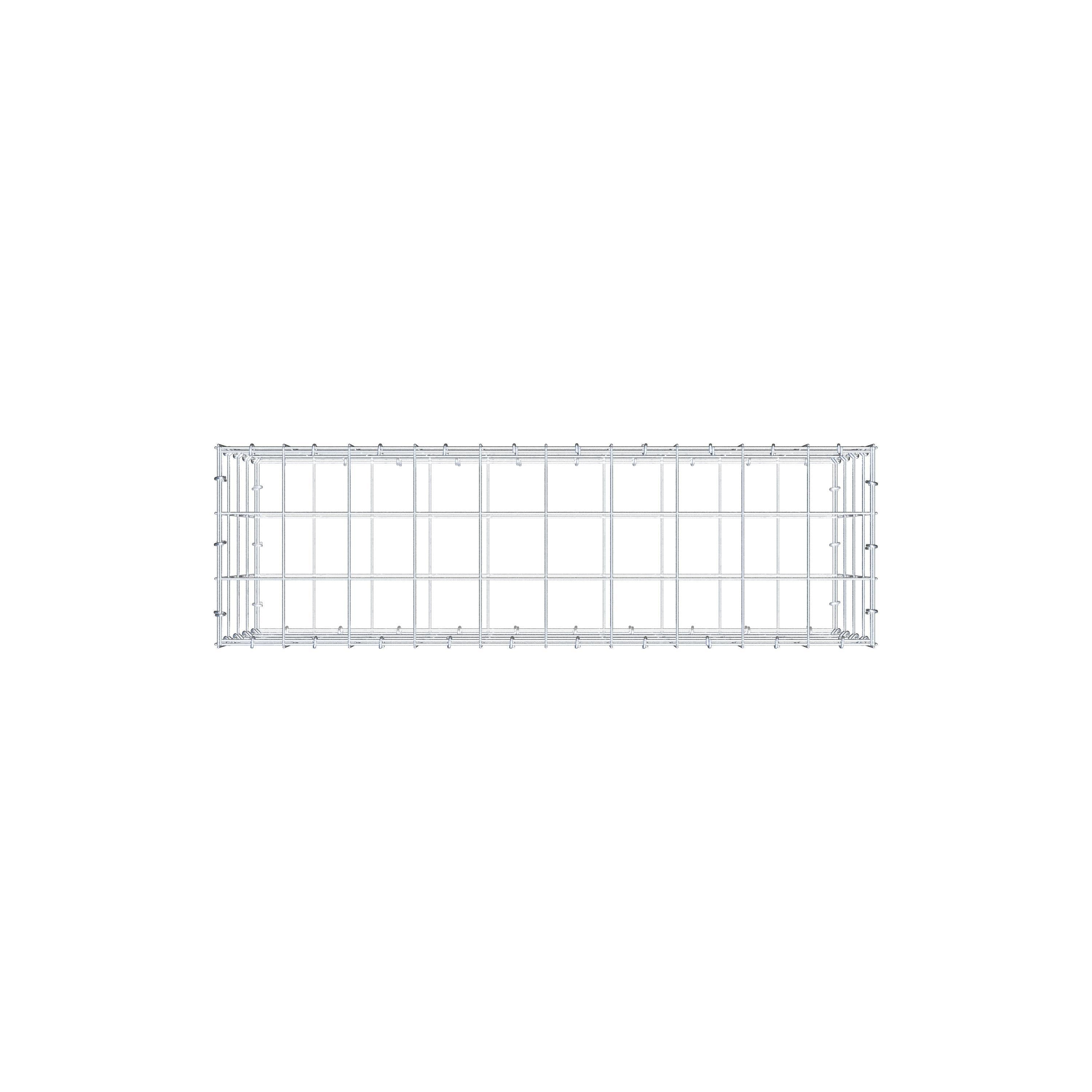 Gabion 100 cm x 40 cm x 30 cm (L x H x P), maille 10 cm x 10 cm, anneau en C