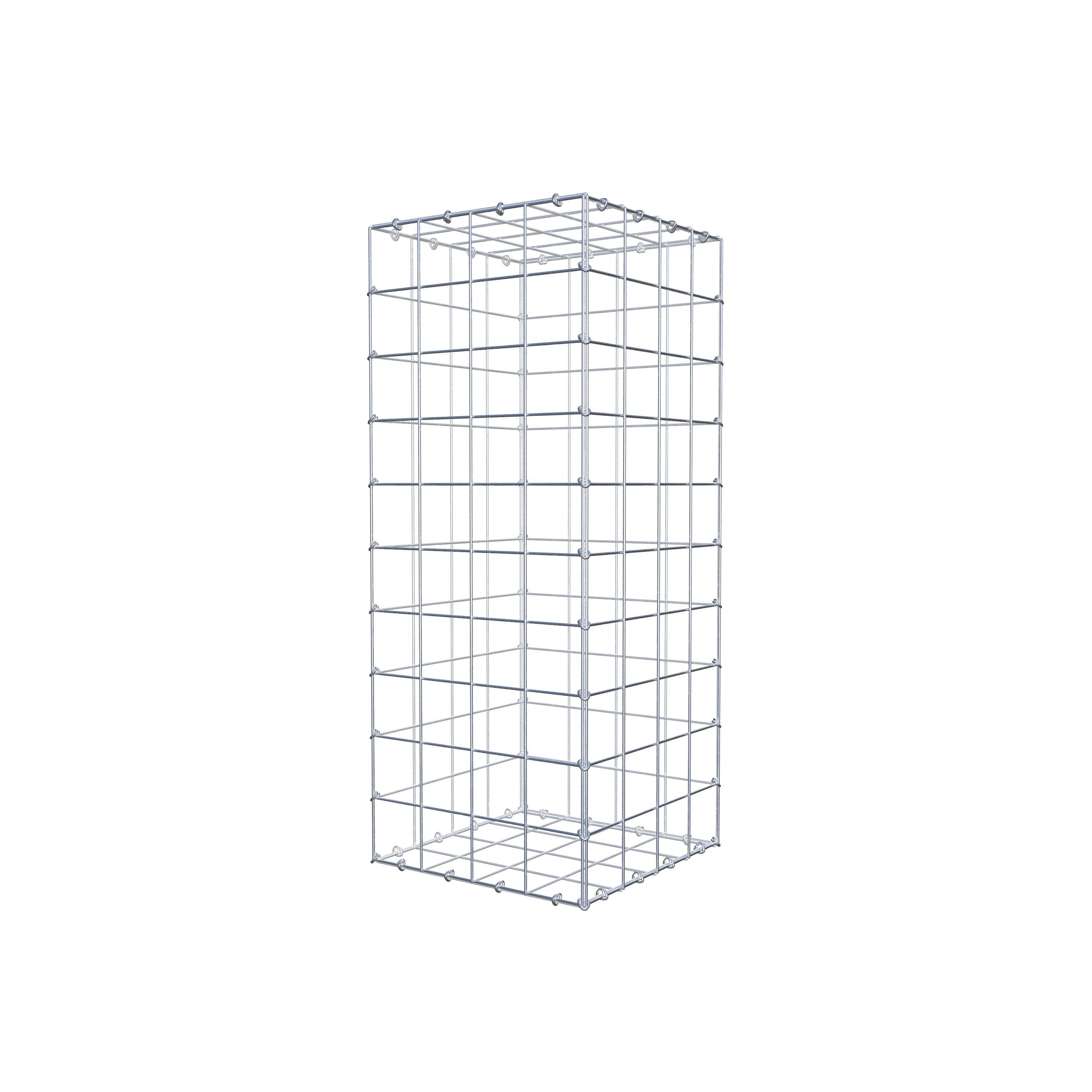 Gabion 100 cm x 40 cm x 40 cm (L x H x P), maille 10 cm x 10 cm, anneau en C