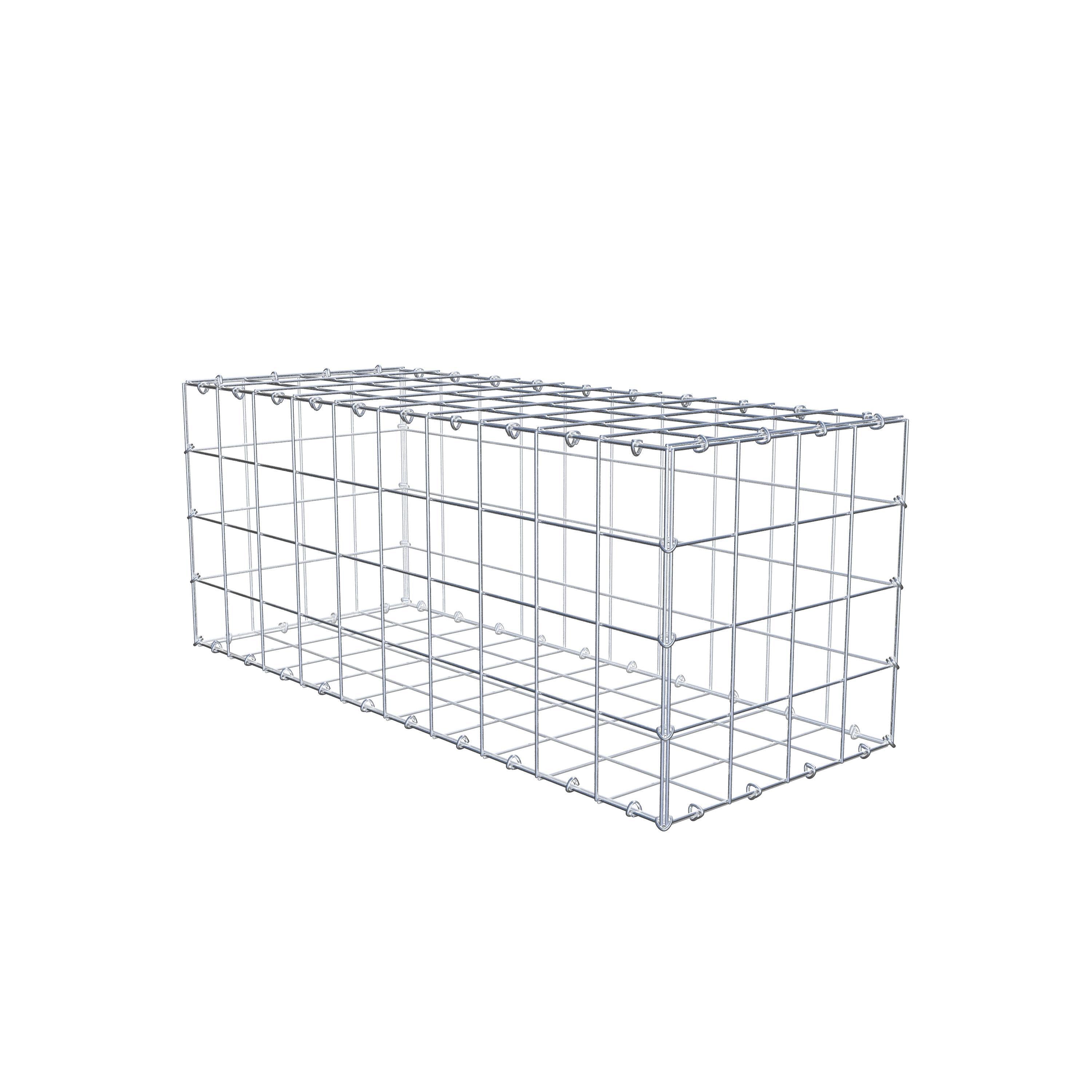 Gabion 100 cm x 40 cm x 40 cm (L x H x P), maille 10 cm x 10 cm, anneau en C