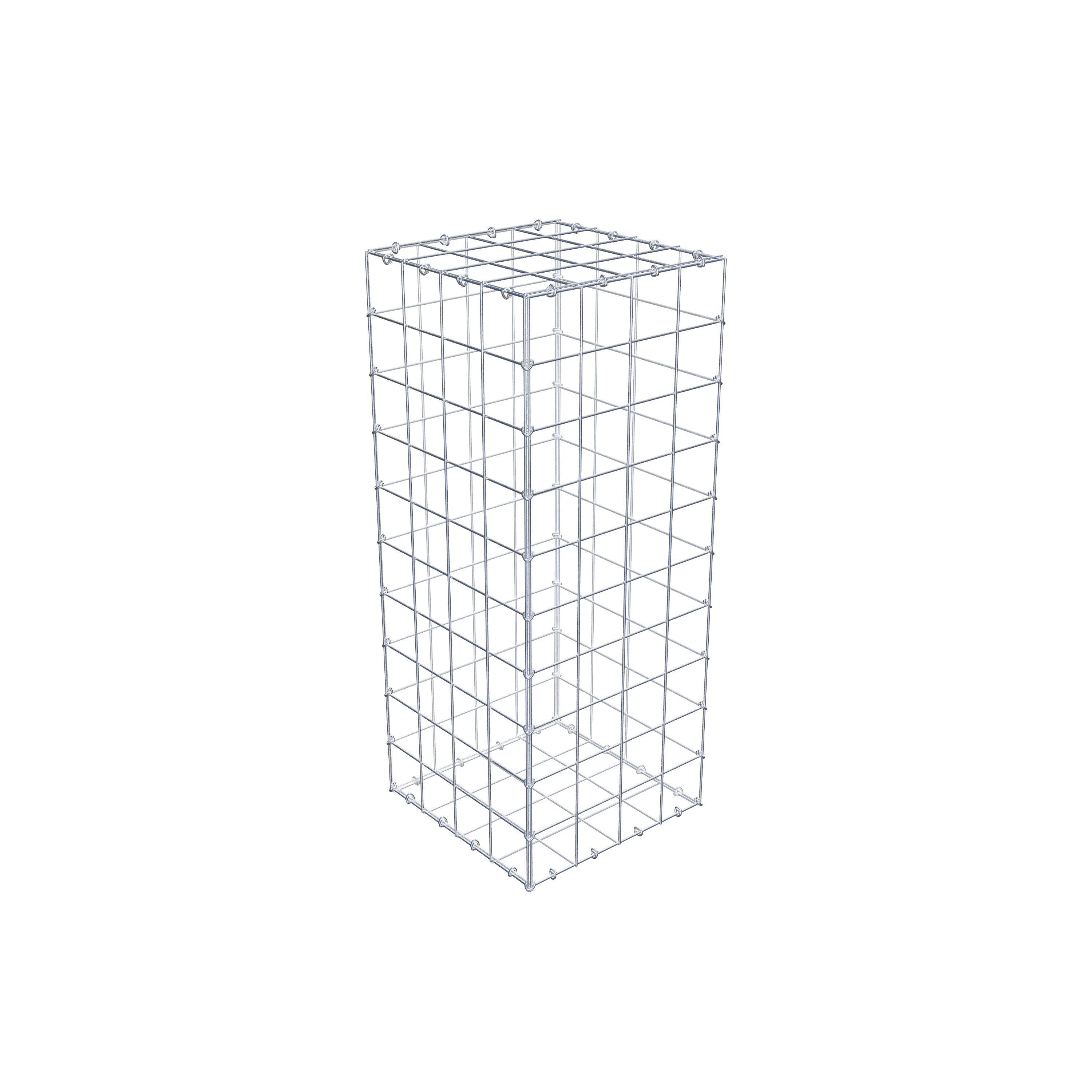 Gabion 100 cm x 40 cm x 40 cm (L x H x P), maille 10 cm x 10 cm, anneau en C