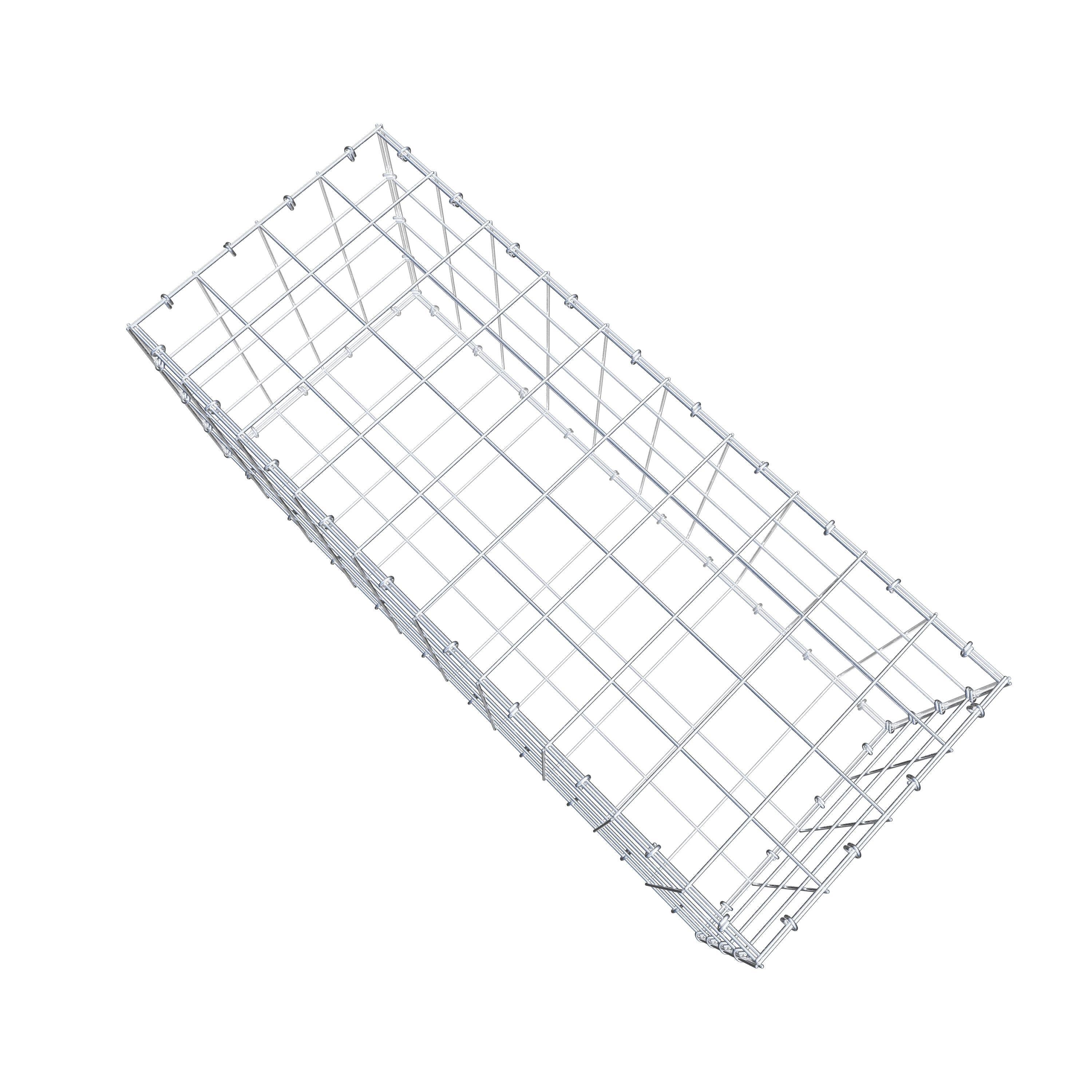 Gabion 100 cm x 40 cm x 40 cm (L x H x P), maille 10 cm x 10 cm, anneau en C