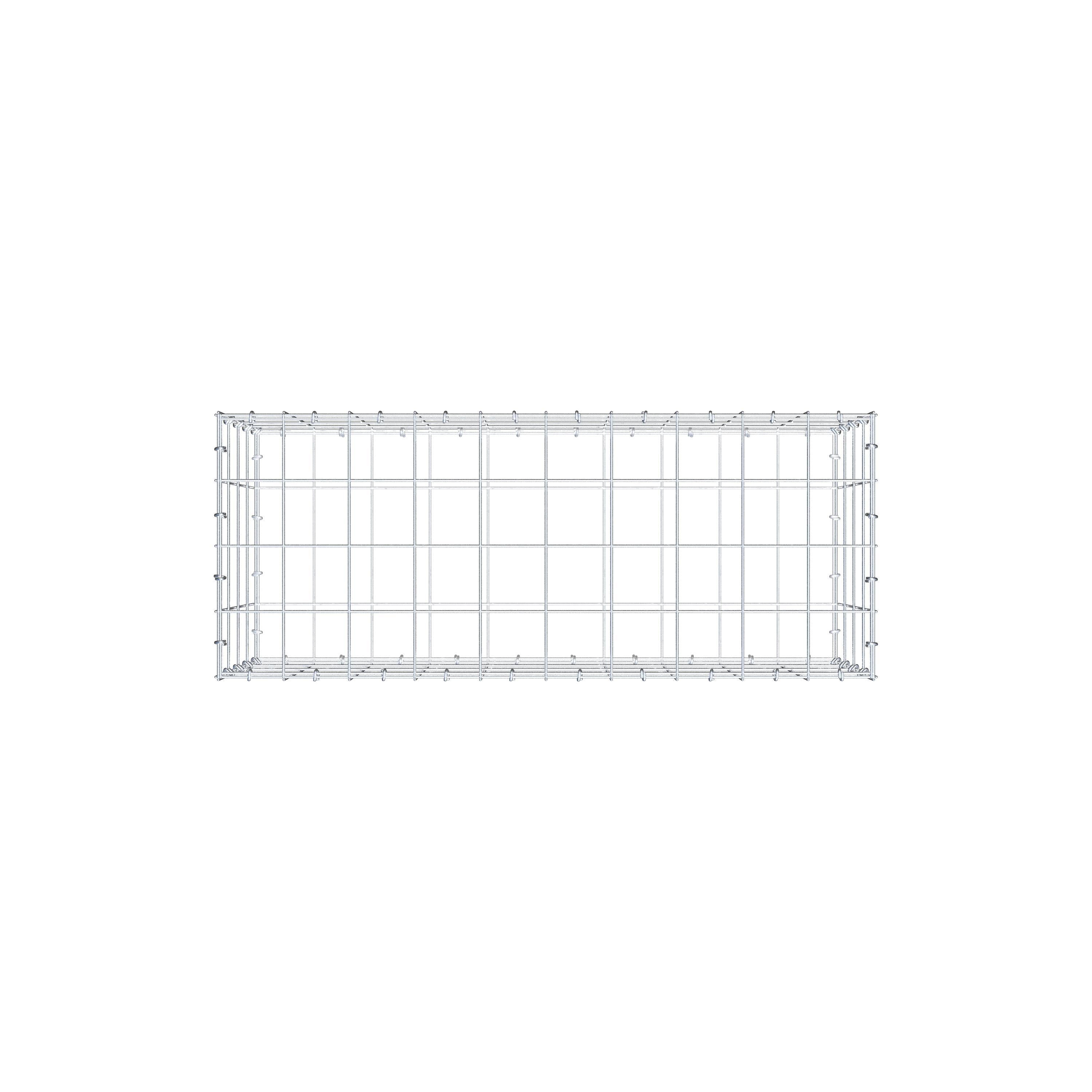 Gabion 100 cm x 40 cm x 40 cm (L x H x P), maille 10 cm x 10 cm, anneau en C