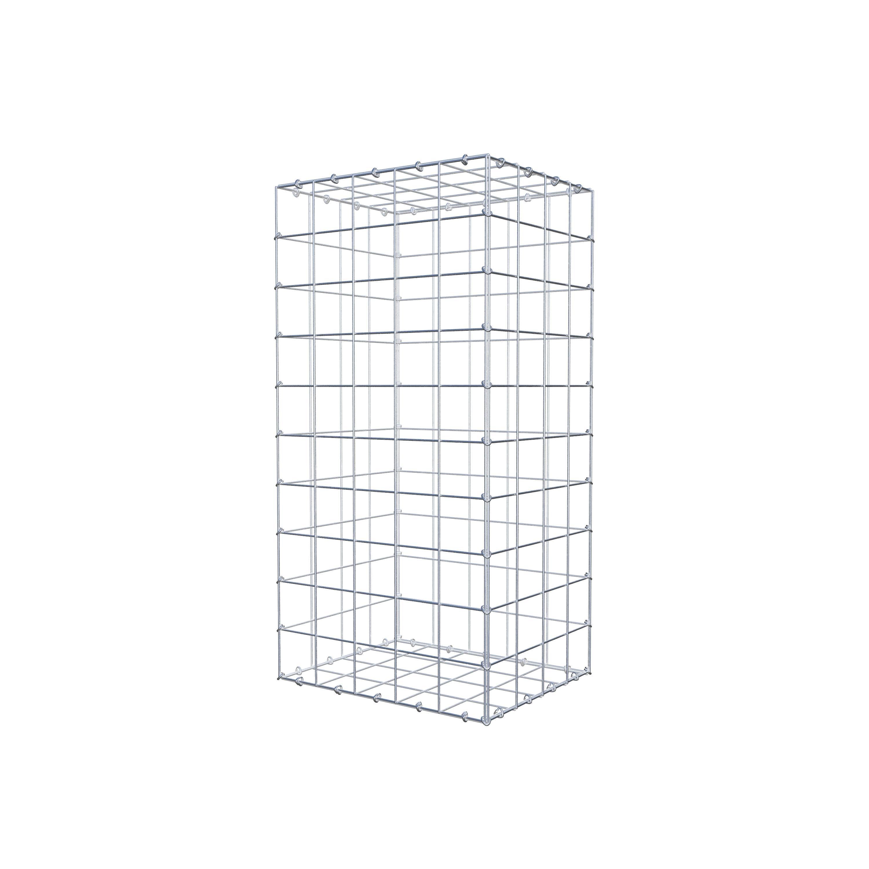 Gabion 100 cm x 40 cm x 50 cm (L x H x P), maille 10 cm x 10 cm, anneau en C