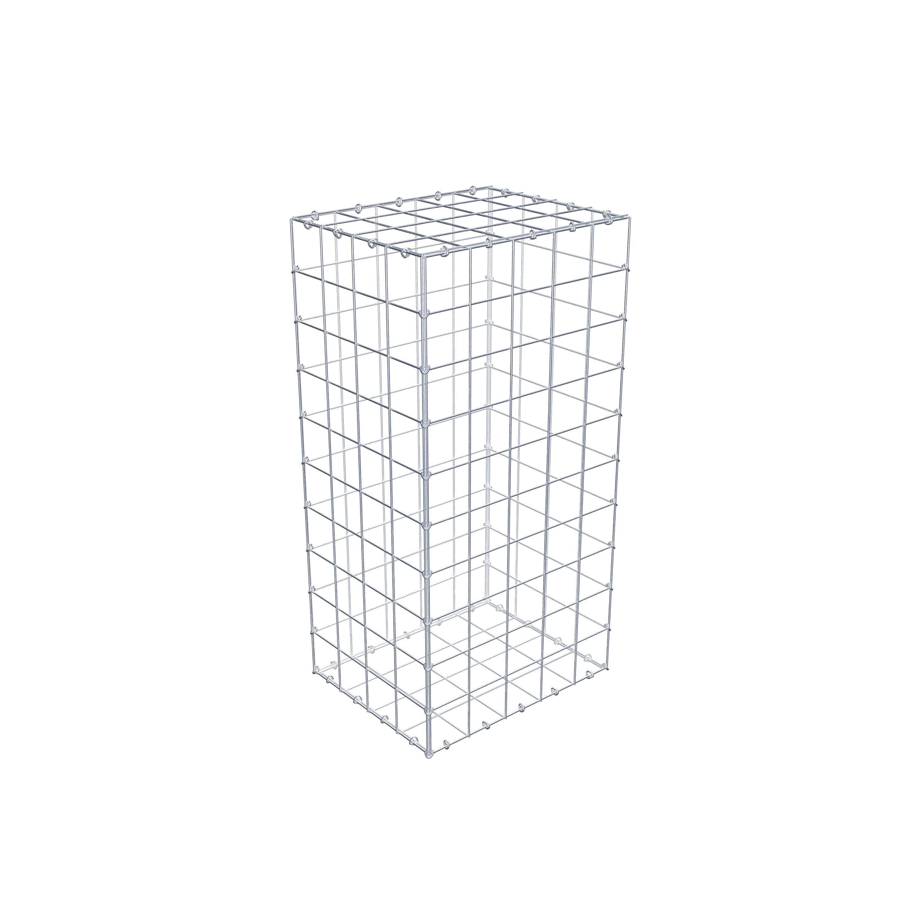 Gabion 100 cm x 40 cm x 50 cm (L x H x P), maille 10 cm x 10 cm, anneau en C