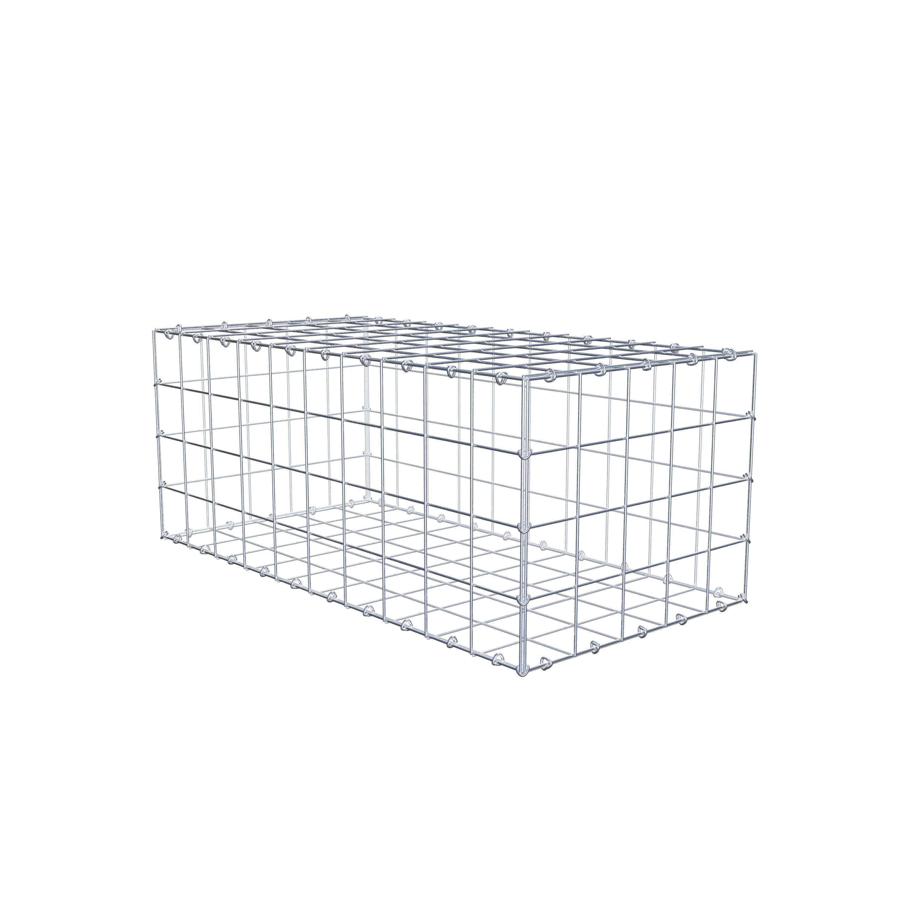 Gabion 100 cm x 40 cm x 50 cm (L x H x P), maille 10 cm x 10 cm, anneau en C