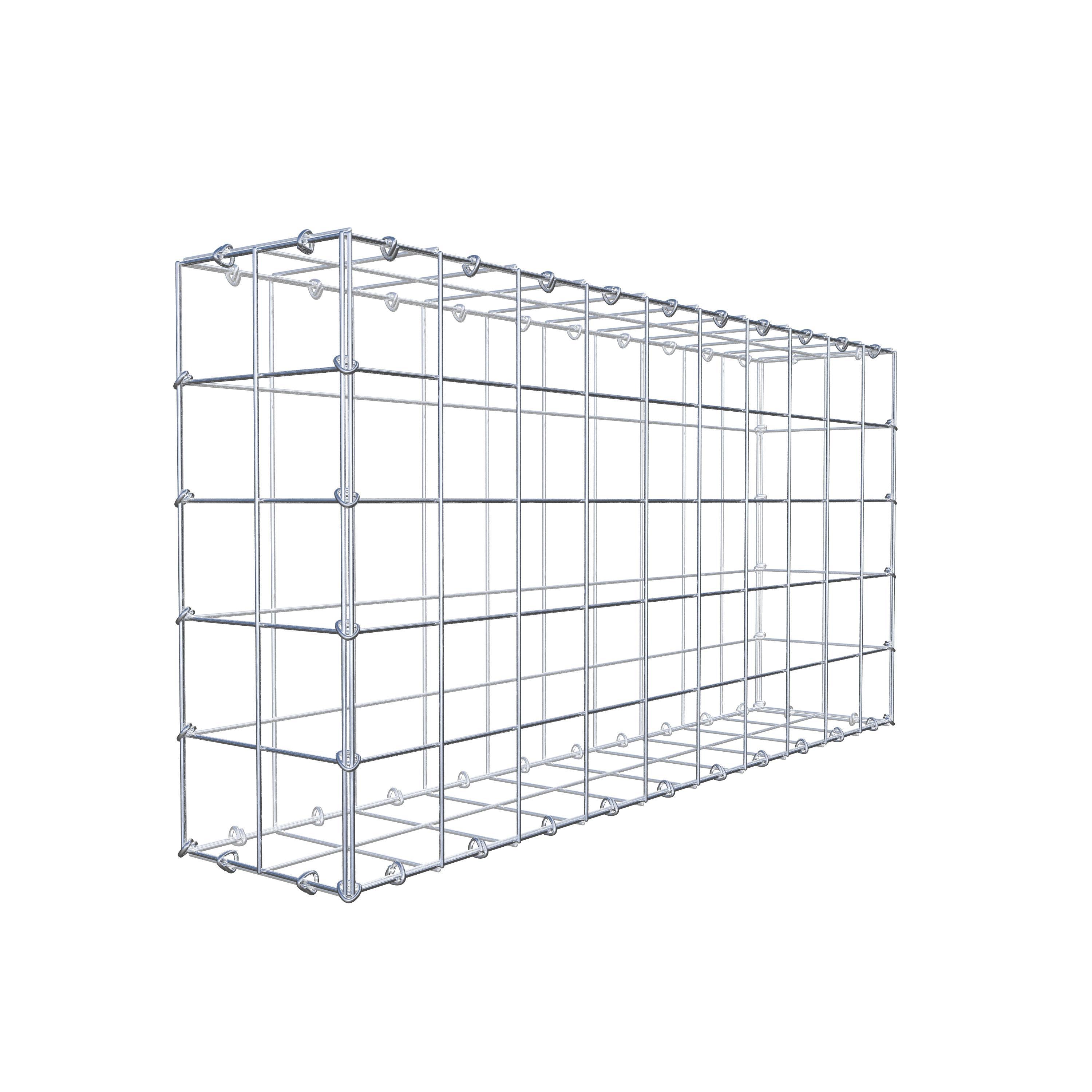 Gabion 100 cm x 50 cm x 20 cm (L x H x P), maille 10 cm x 10 cm, anneau en C