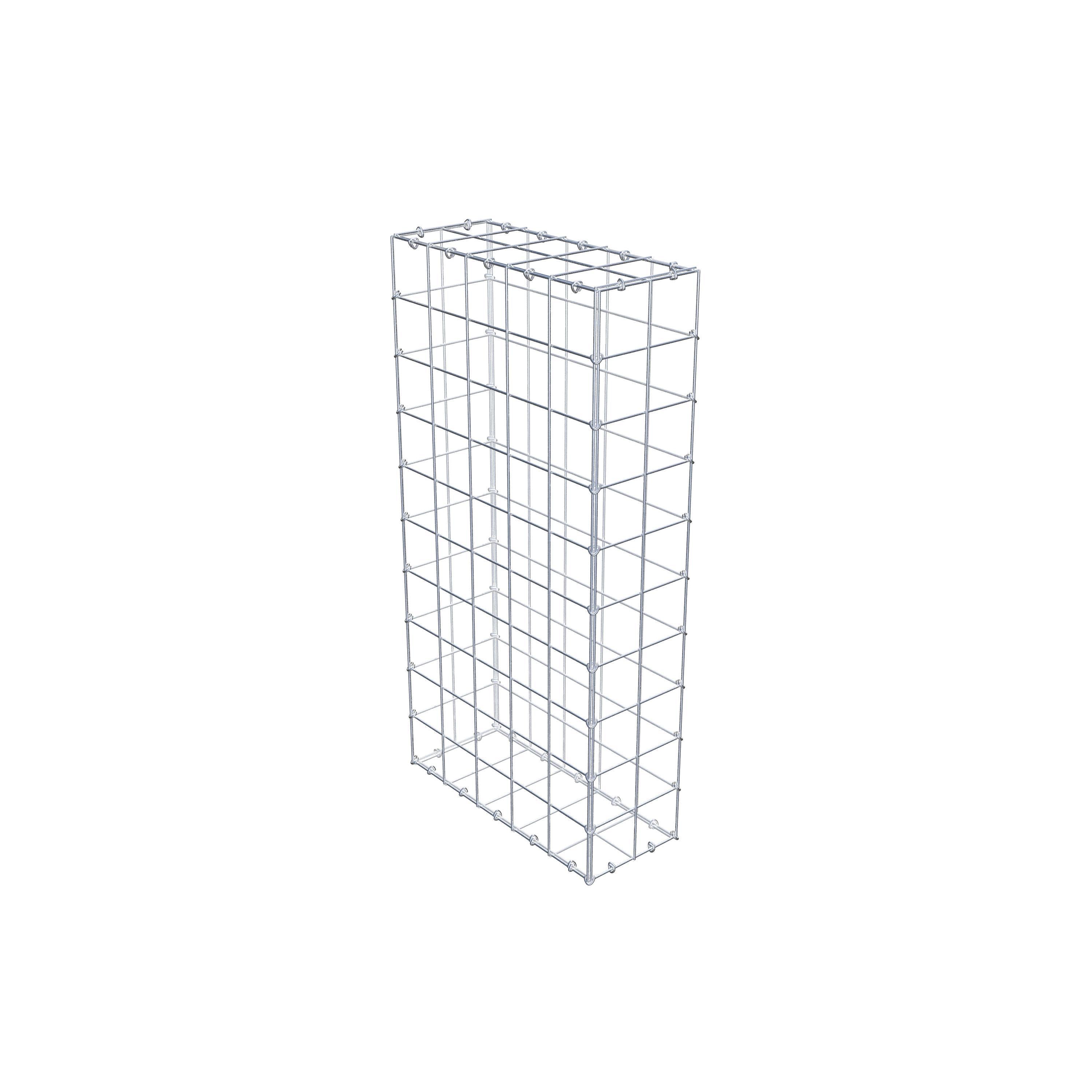 Gabion 100 cm x 50 cm x 20 cm (L x H x P), maille 10 cm x 10 cm, anneau en C