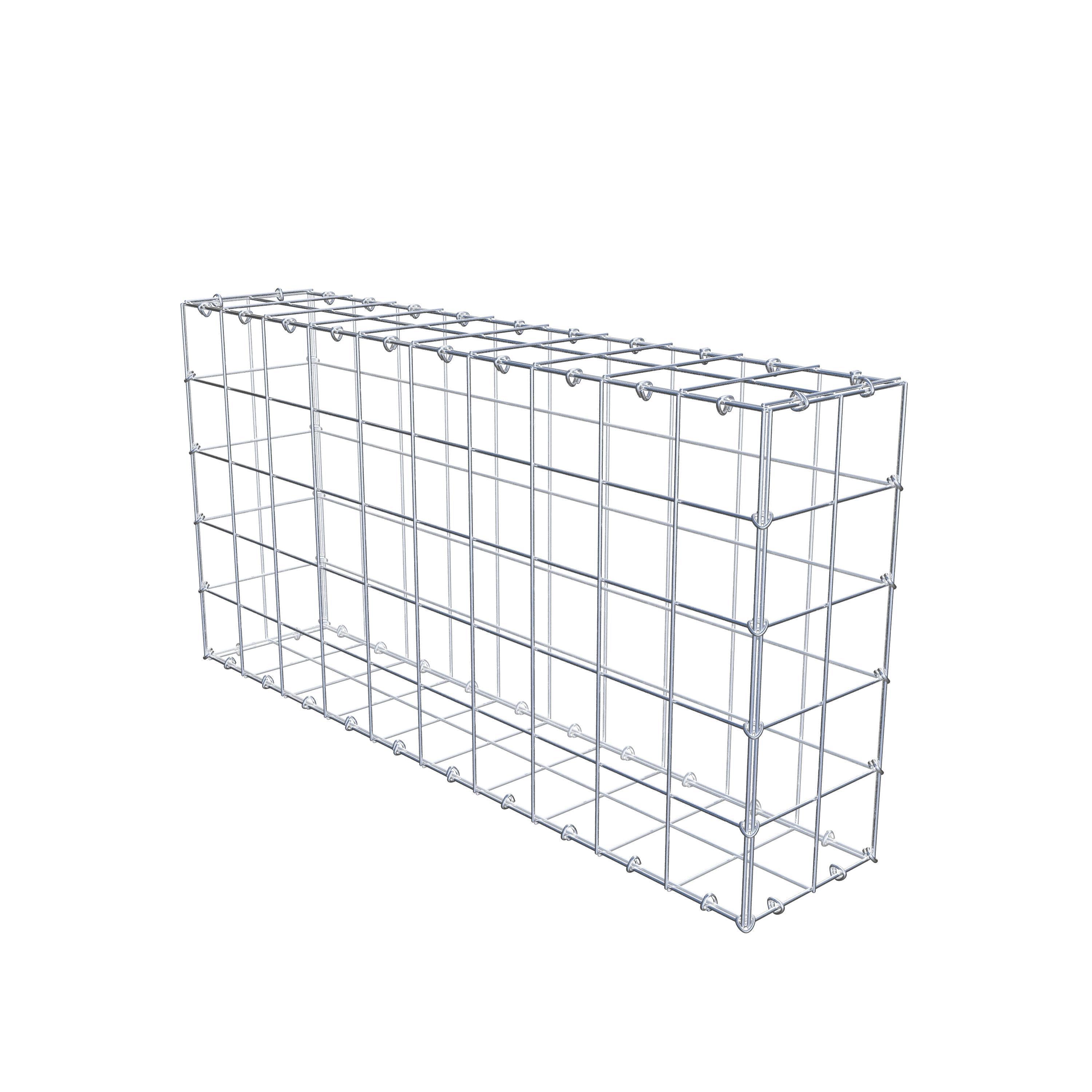 Gabion 100 cm x 50 cm x 20 cm (L x H x P), maille 10 cm x 10 cm, anneau en C