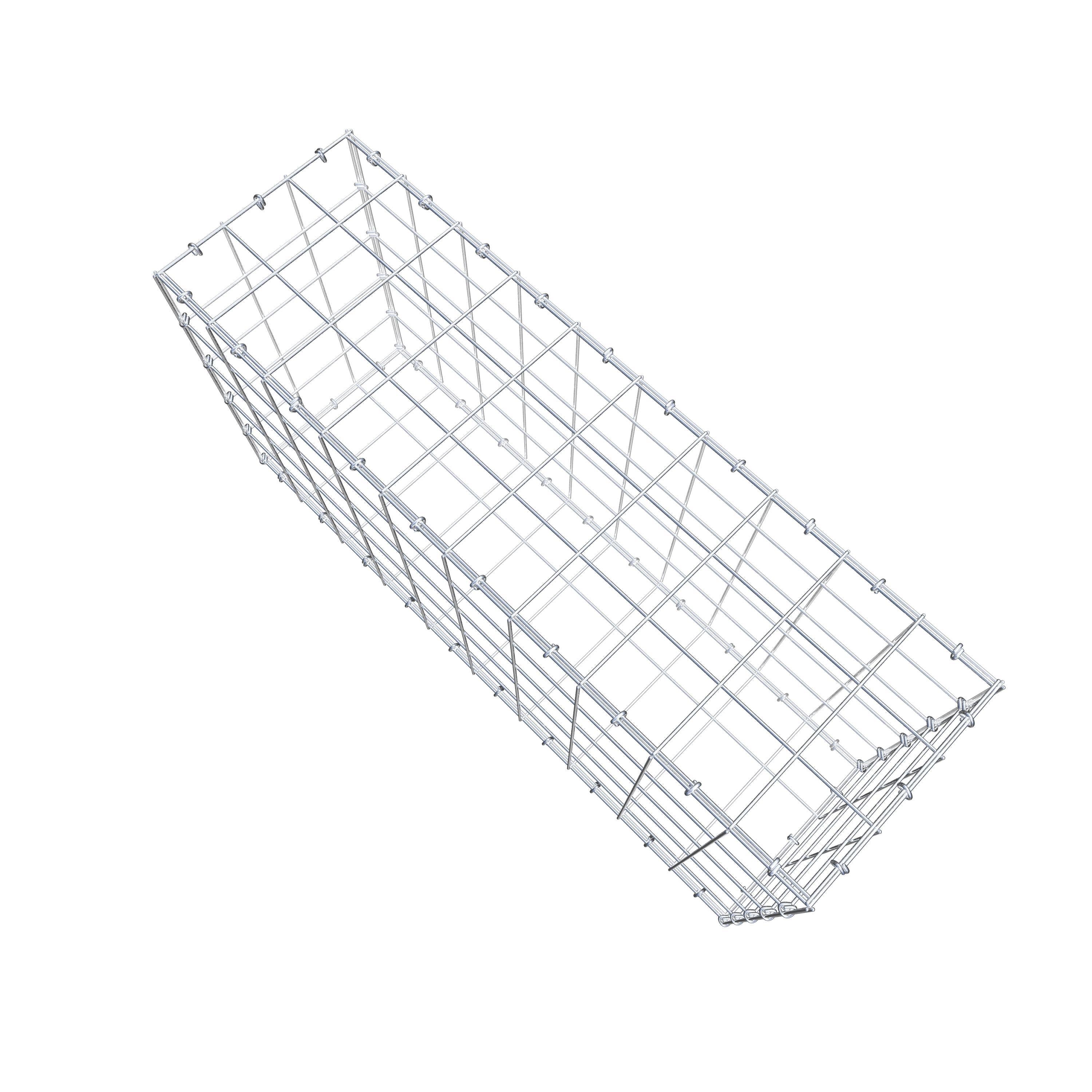 Gabion 100 cm x 50 cm x 30 cm (L x H x P), maille 10 cm x 10 cm, anneau en C