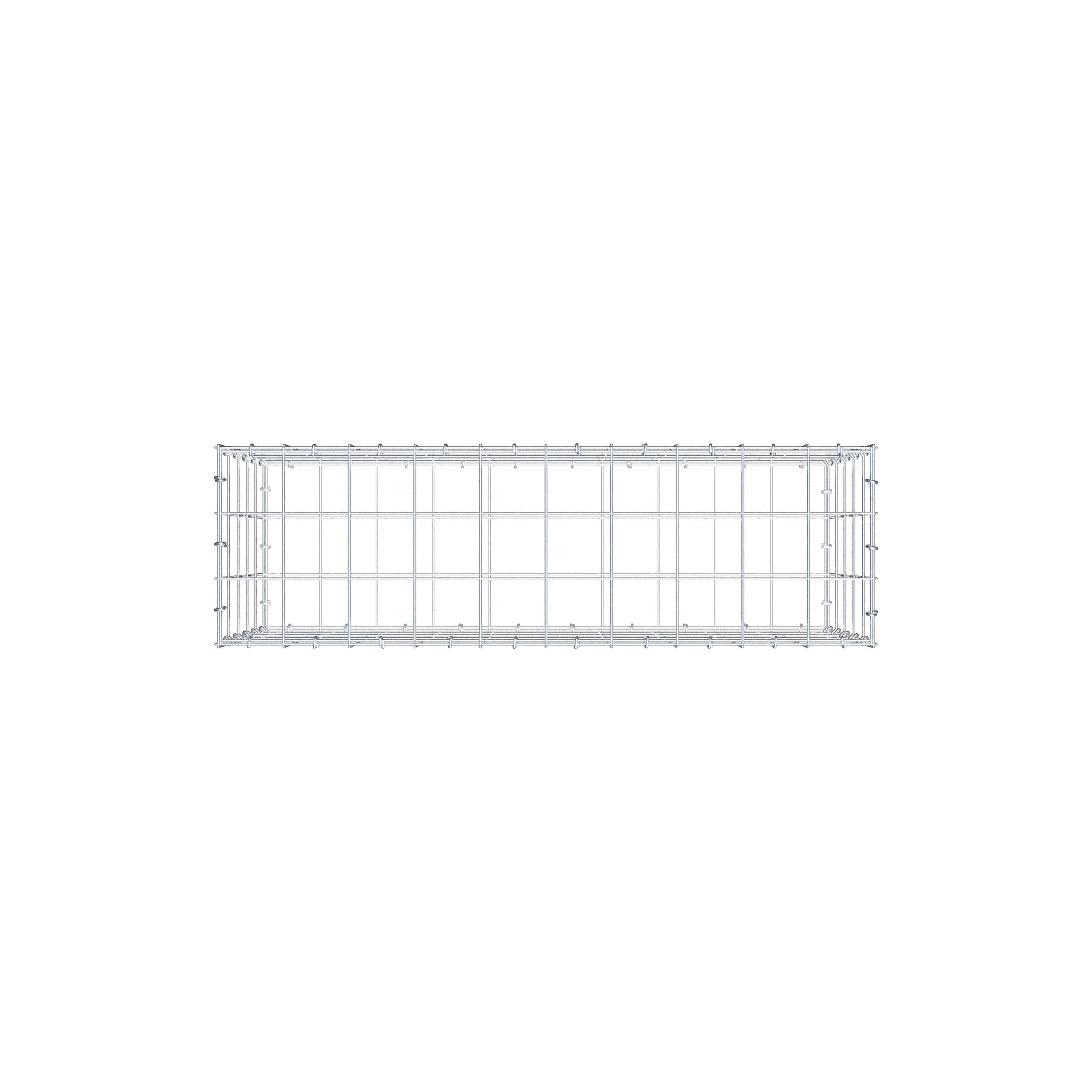 Gabion 100 cm x 50 cm x 30 cm (L x H x P), maille 10 cm x 10 cm, anneau en C