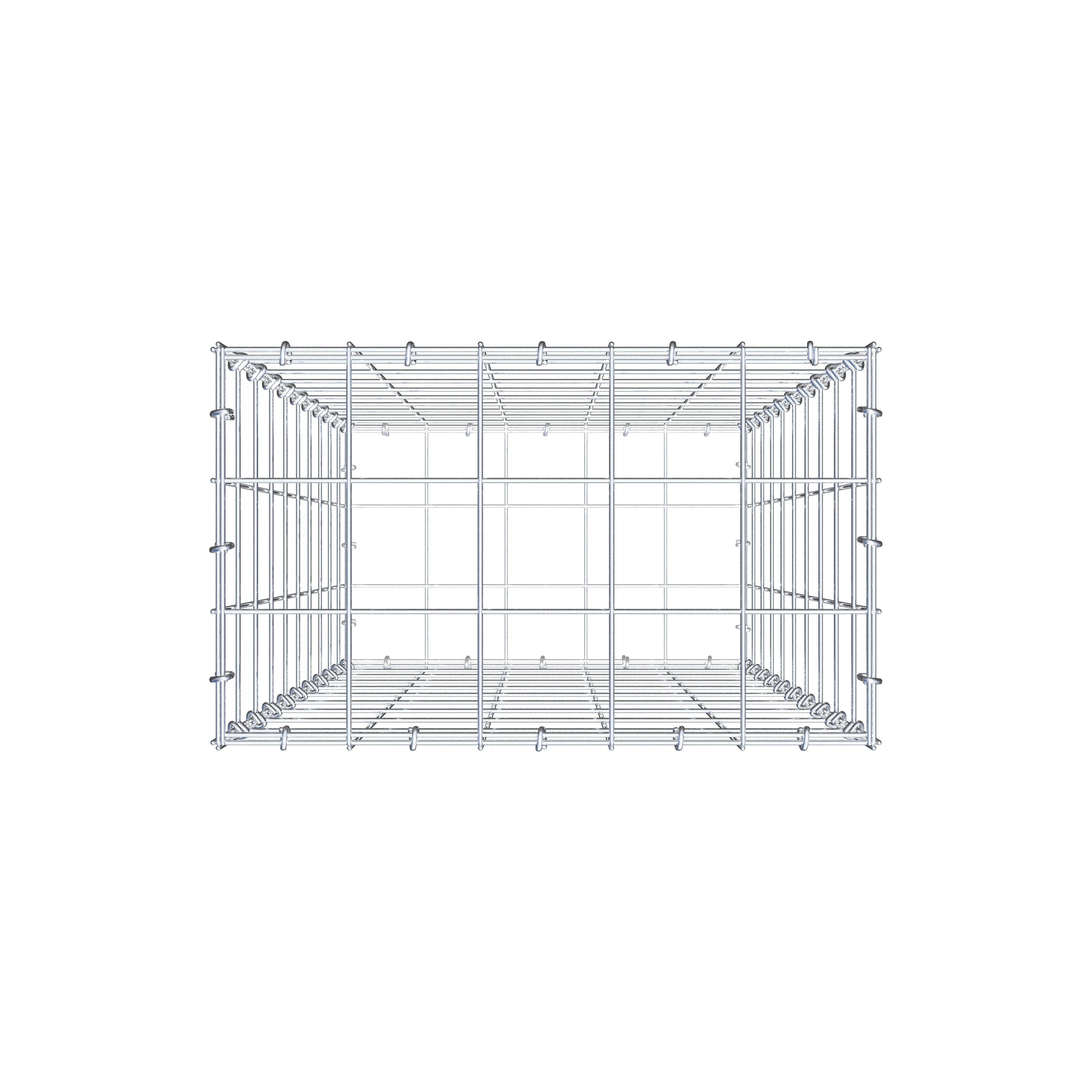 Gabione 100 cm x 50 cm x 30 cm (L x H x T), Maschenweite 10 cm x 10 cm, C-Ring
