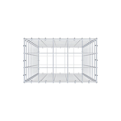Gabbione 100 cm x 50 cm x 30 cm (L x H x P), maglia 10 cm x 10 cm, anello a C