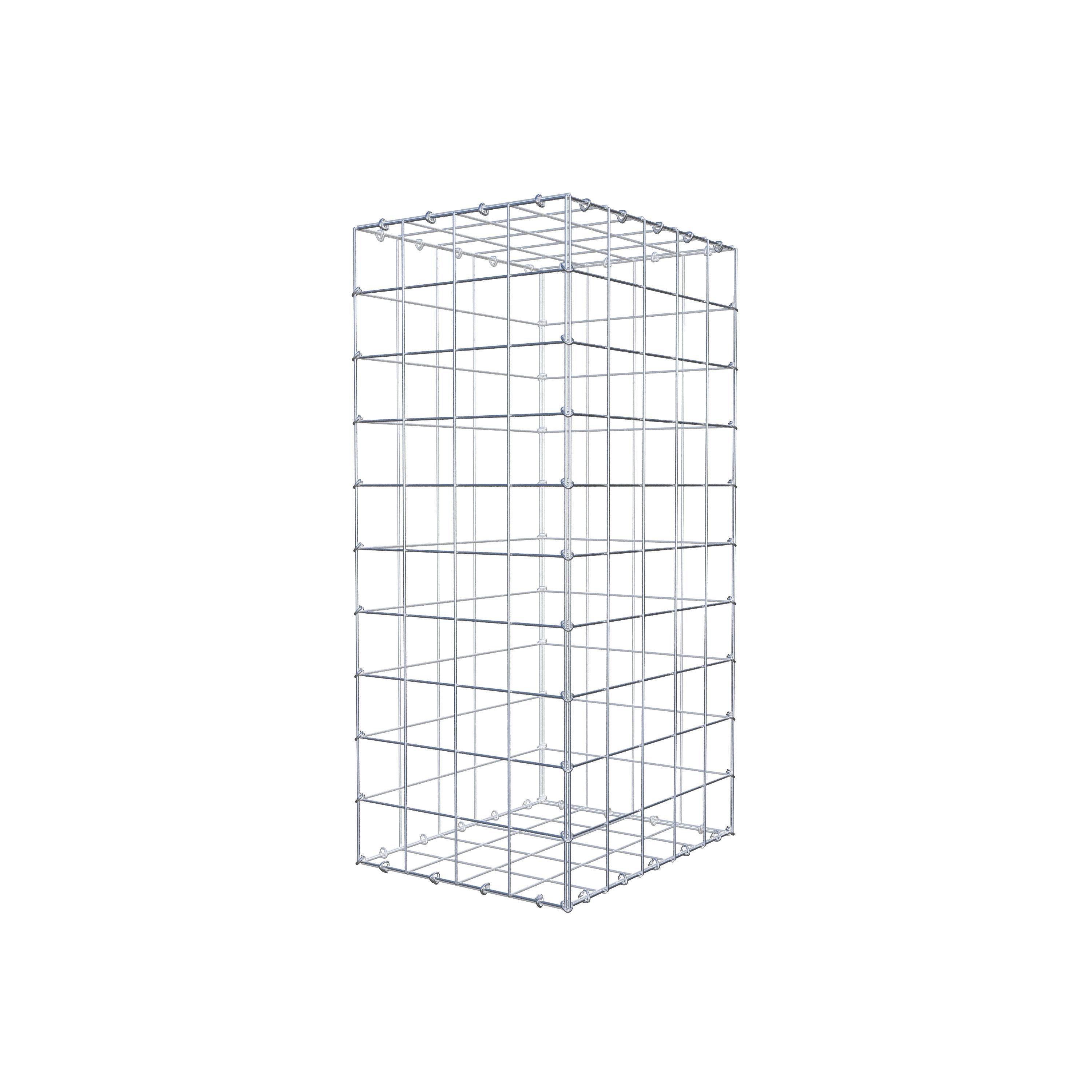 Gabion 100 cm x 50 cm x 40 cm (L x H x P), maille 10 cm x 10 cm, anneau en C