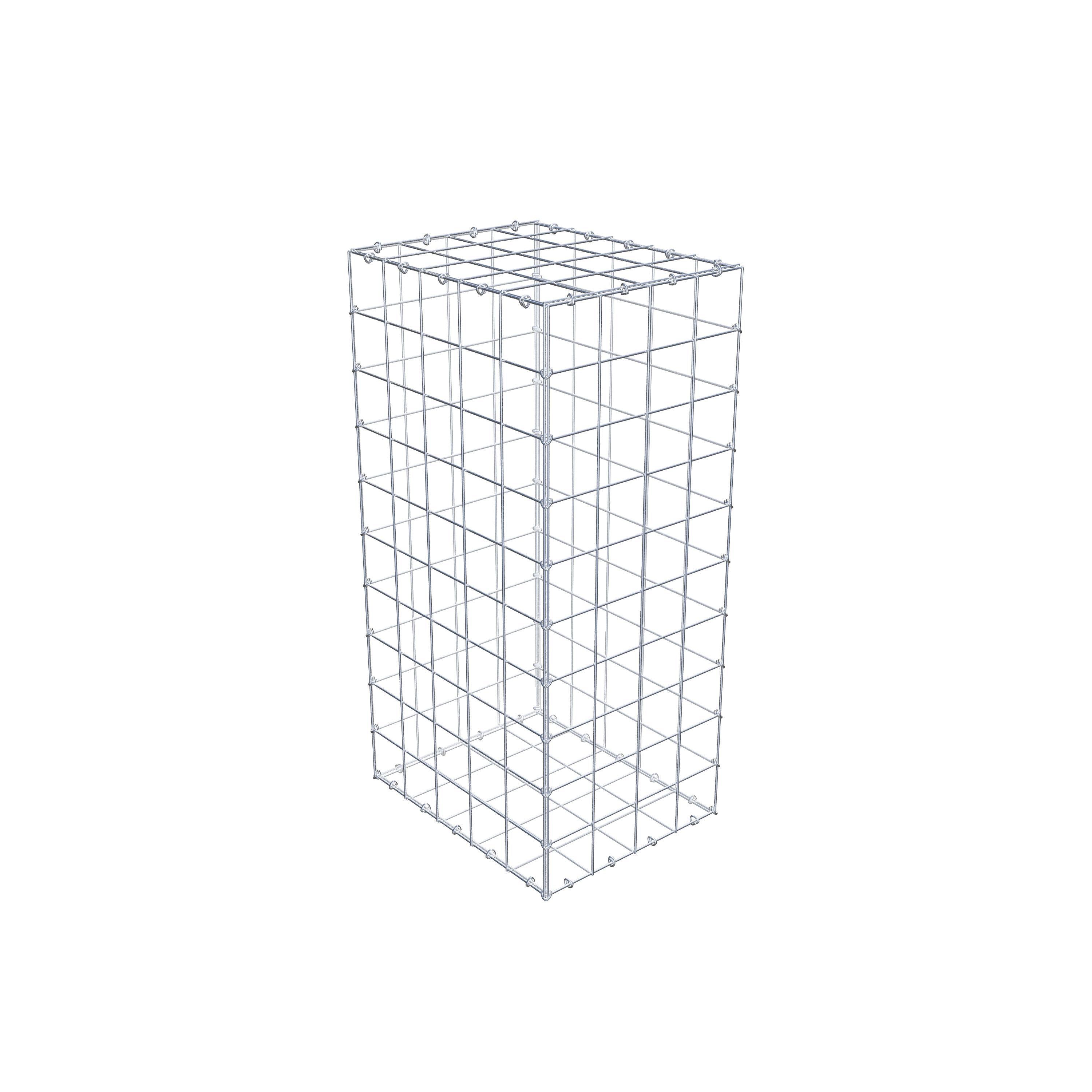 Gabion 100 cm x 50 cm x 40 cm (L x H x P), maille 10 cm x 10 cm, anneau en C