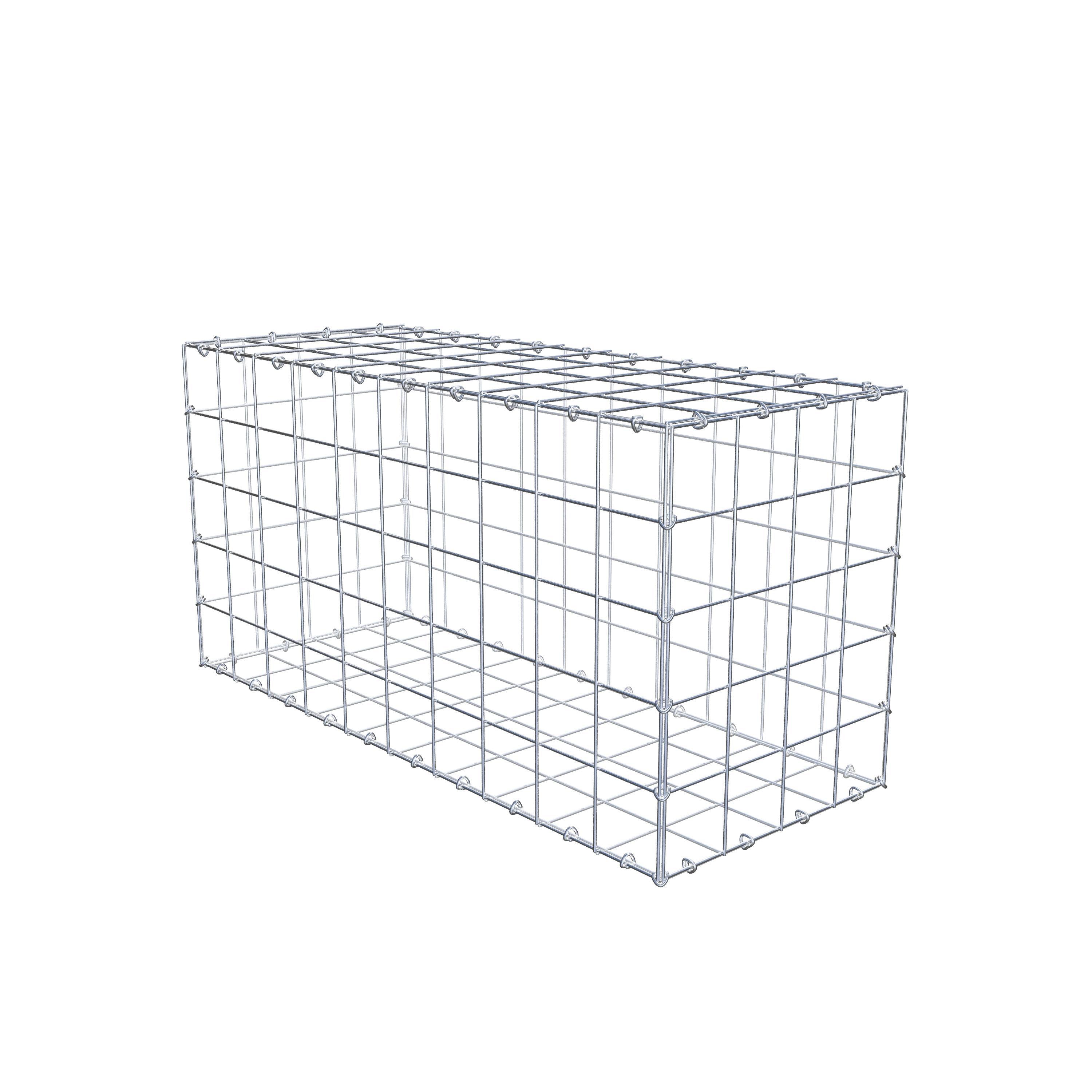 Gabion 100 cm x 50 cm x 40 cm (L x H x P), maille 10 cm x 10 cm, anneau en C