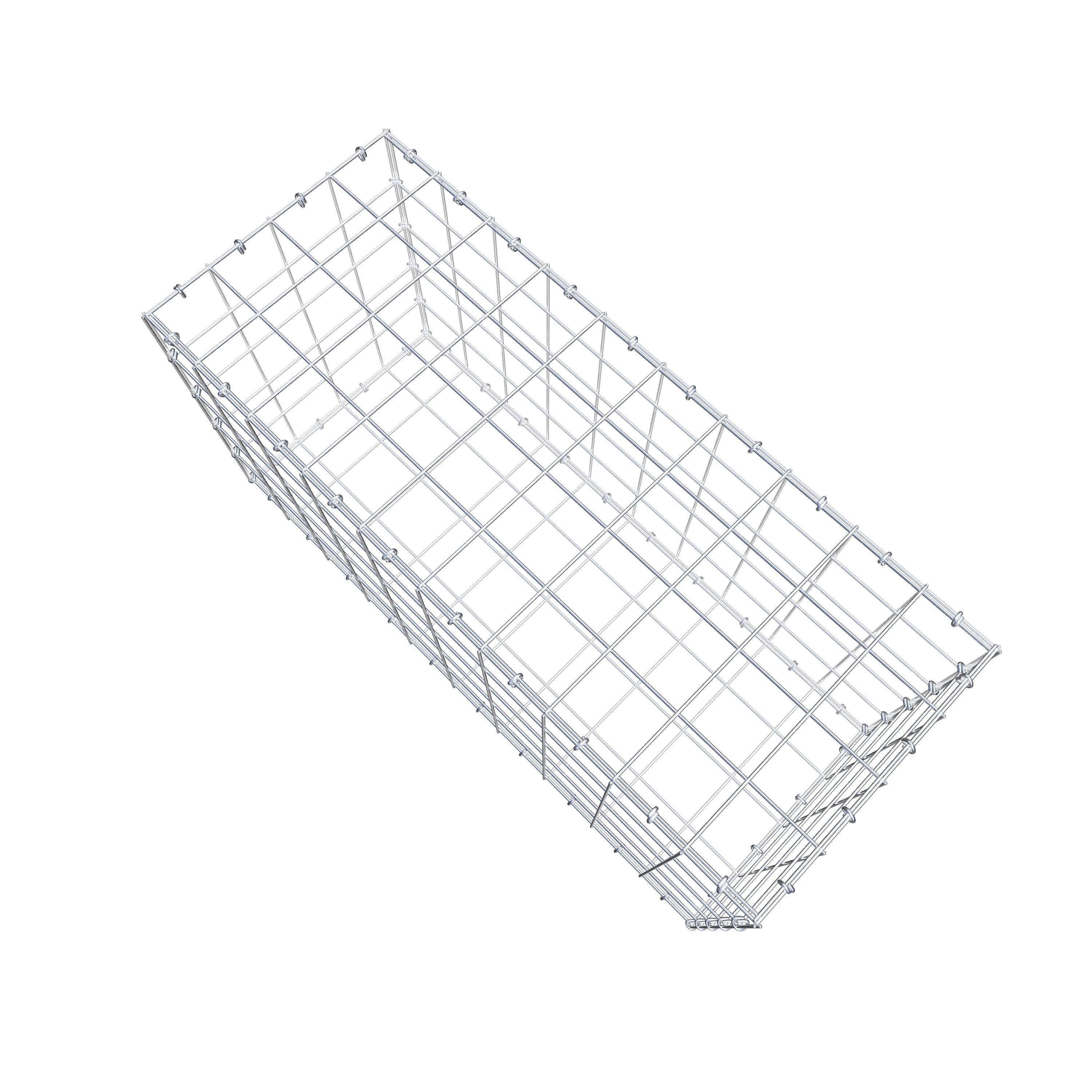 Gabion 100 cm x 50 cm x 40 cm (L x H x P), maille 10 cm x 10 cm, anneau en C